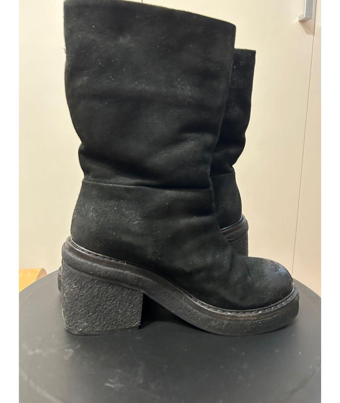 MARSELL Черные нубуковые сапоги, фото 2