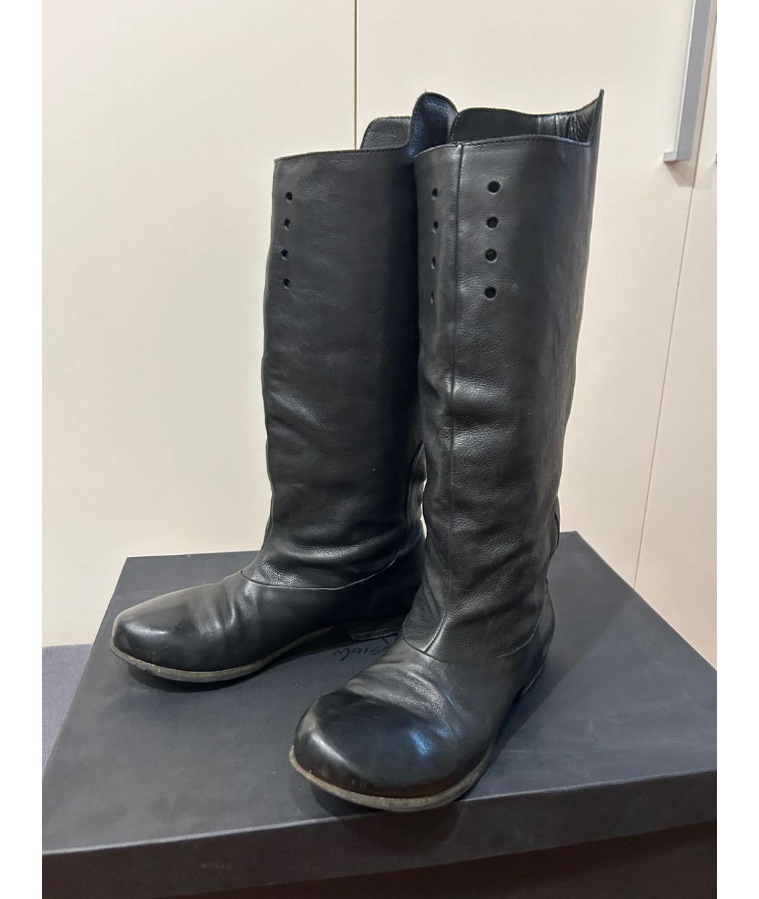 MARSELL Черные кожаные сапоги, фото 3