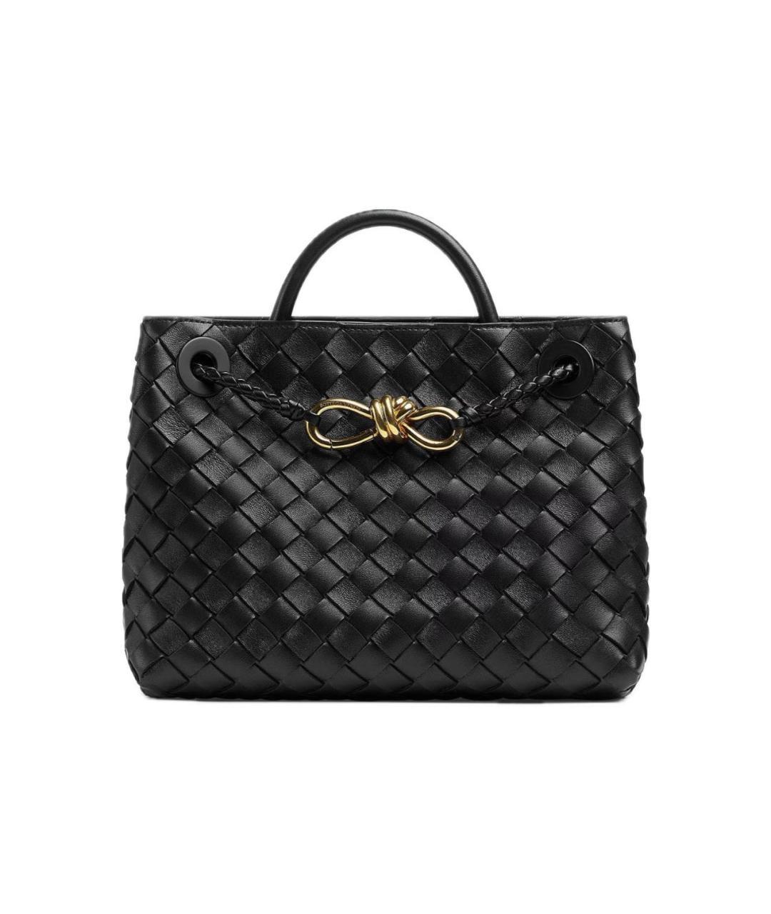 BOTTEGA VENETA Черная кожаная сумка с короткими ручками, фото 8