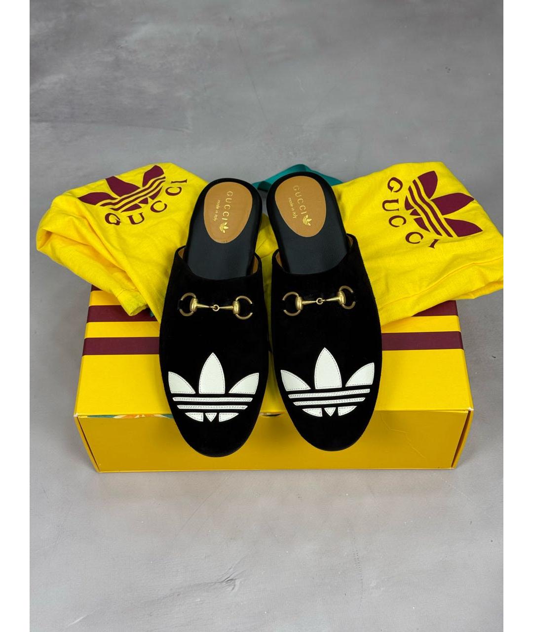 GUCCI Черные замшевые мюли, фото 3