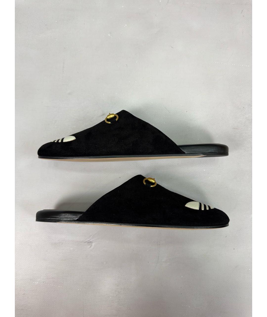 GUCCI Черные замшевые мюли, фото 5