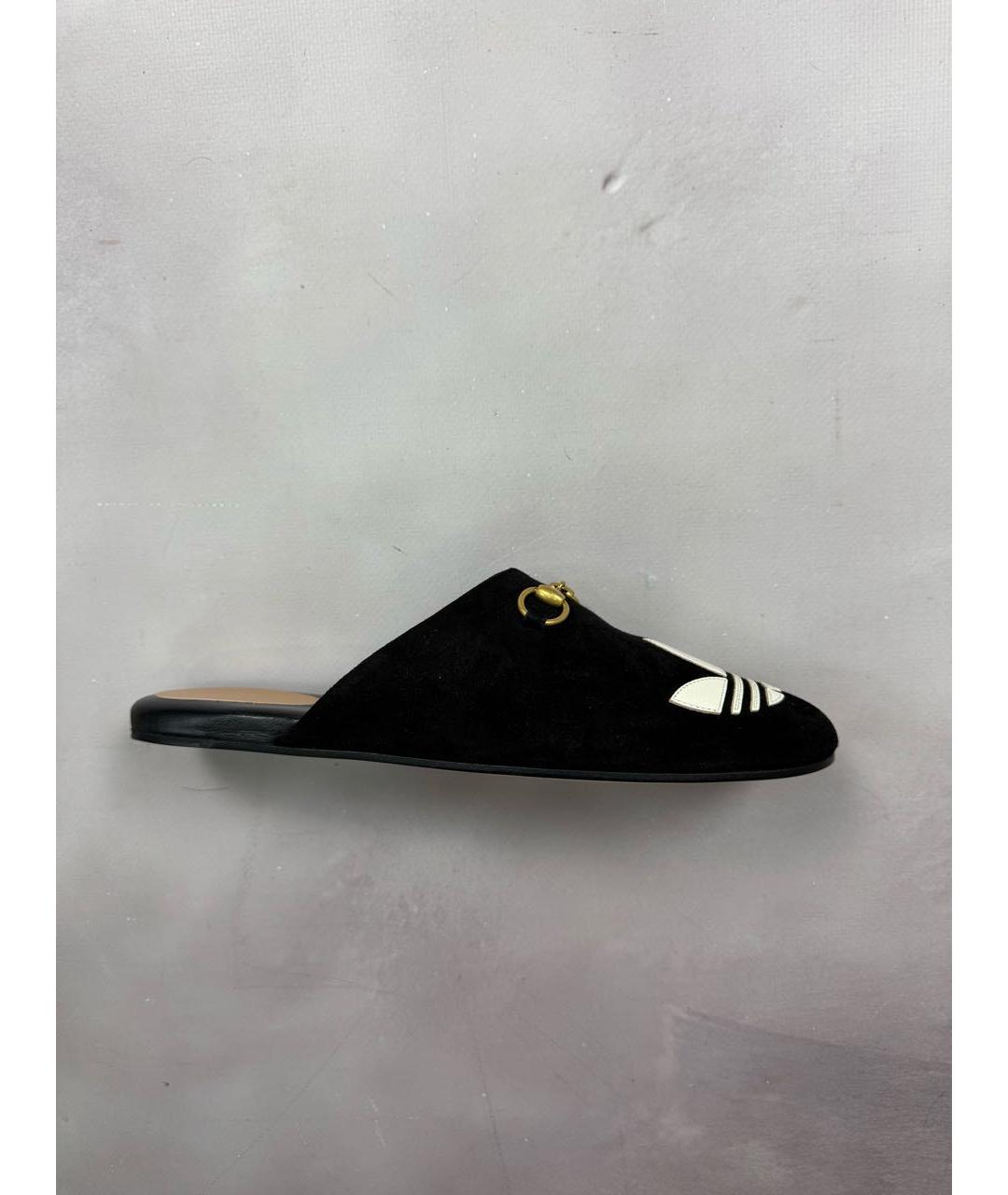 GUCCI Черные замшевые мюли, фото 9