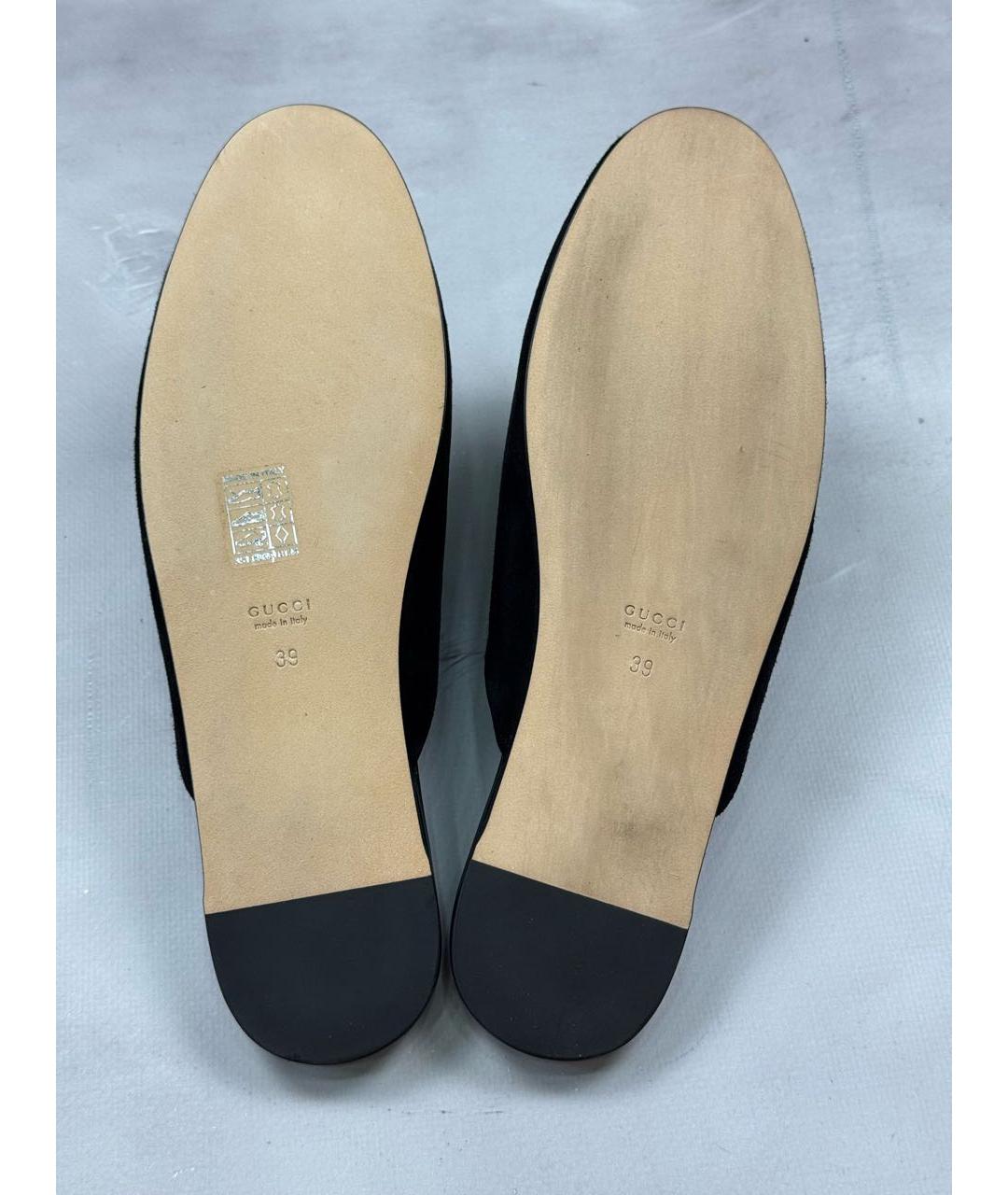 GUCCI Черные замшевые мюли, фото 6