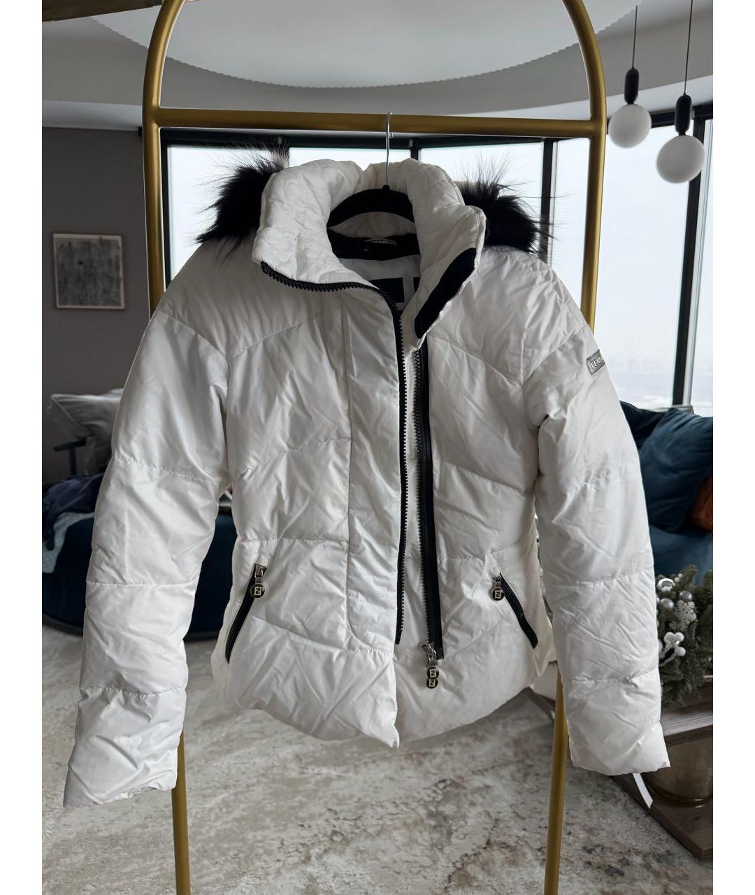 FENDI Белая хлопко-эластановая куртка, фото 5