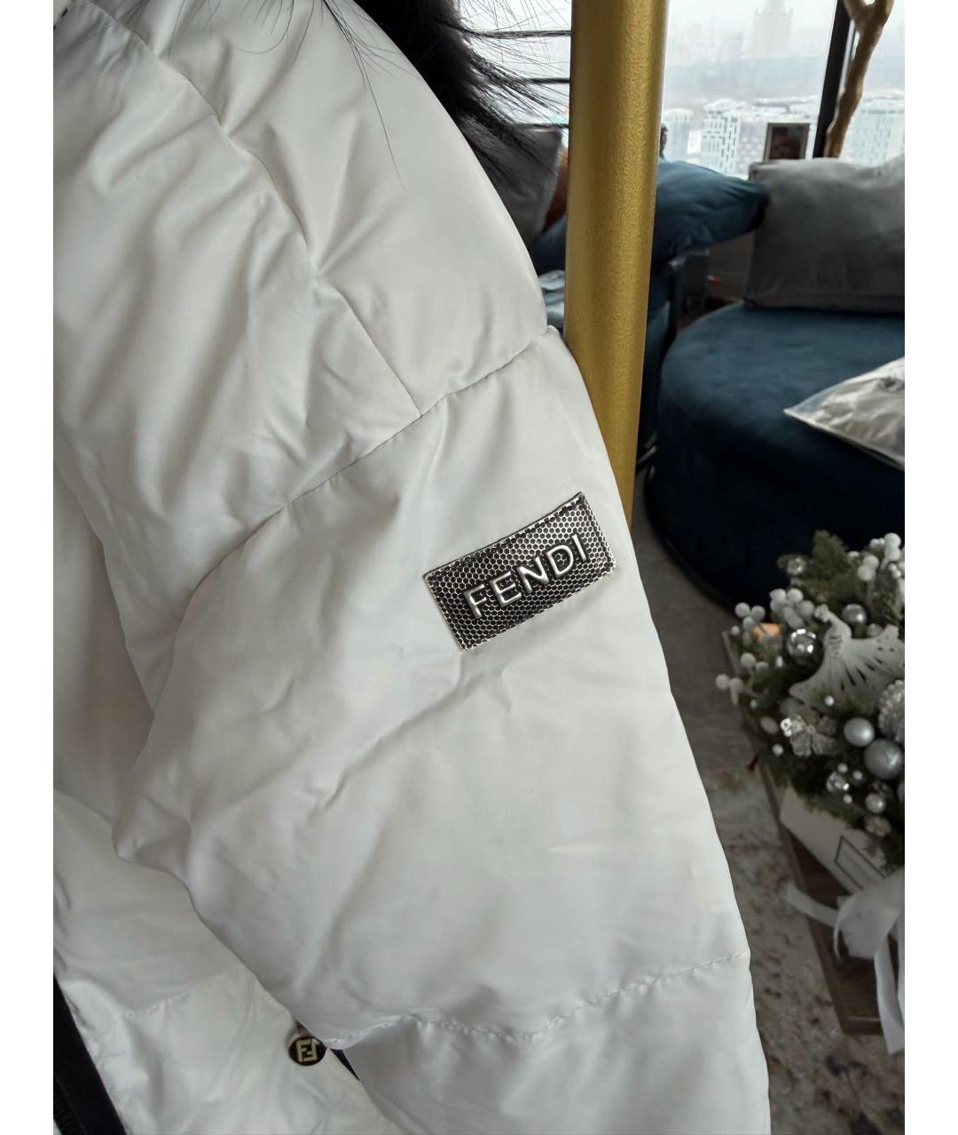 FENDI Белая хлопко-эластановая куртка, фото 4
