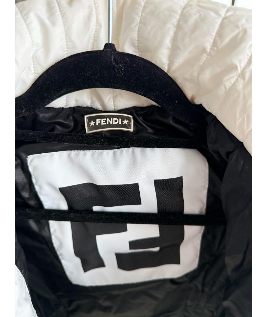 FENDI Белая хлопко-эластановая куртка, фото 3