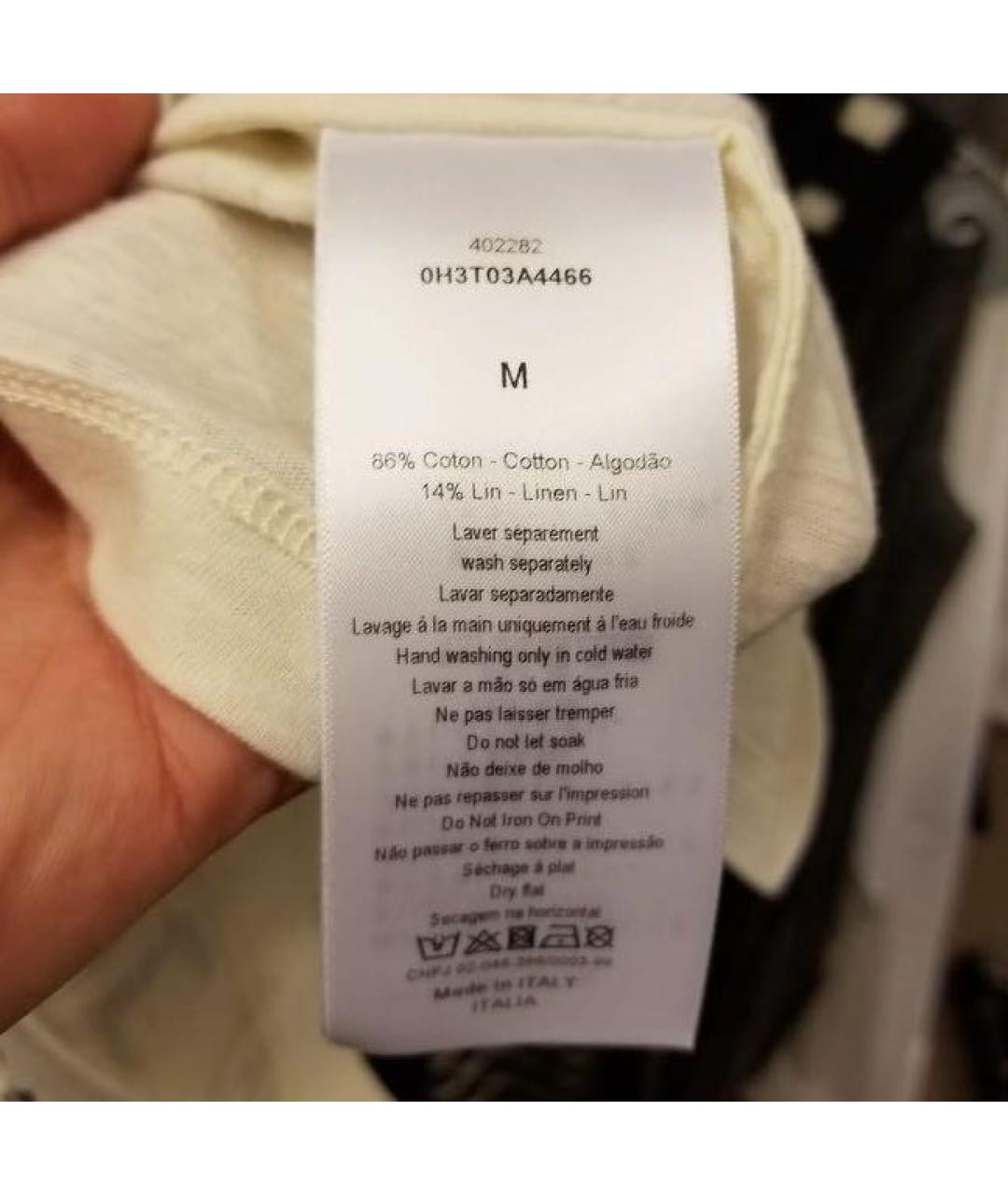 CHRISTIAN DIOR Белая хлопковая футболка, фото 7