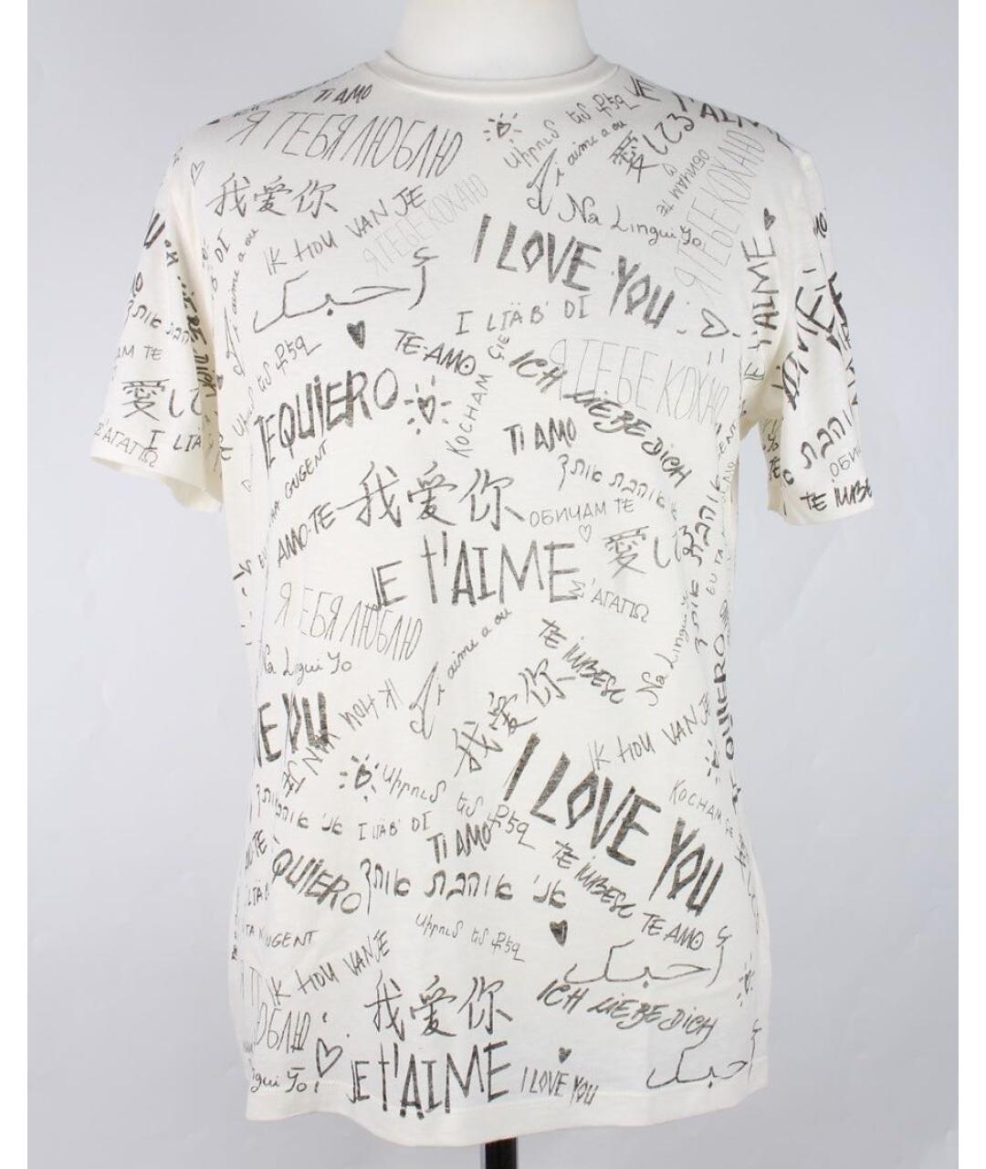 CHRISTIAN DIOR Белая хлопковая футболка, фото 5
