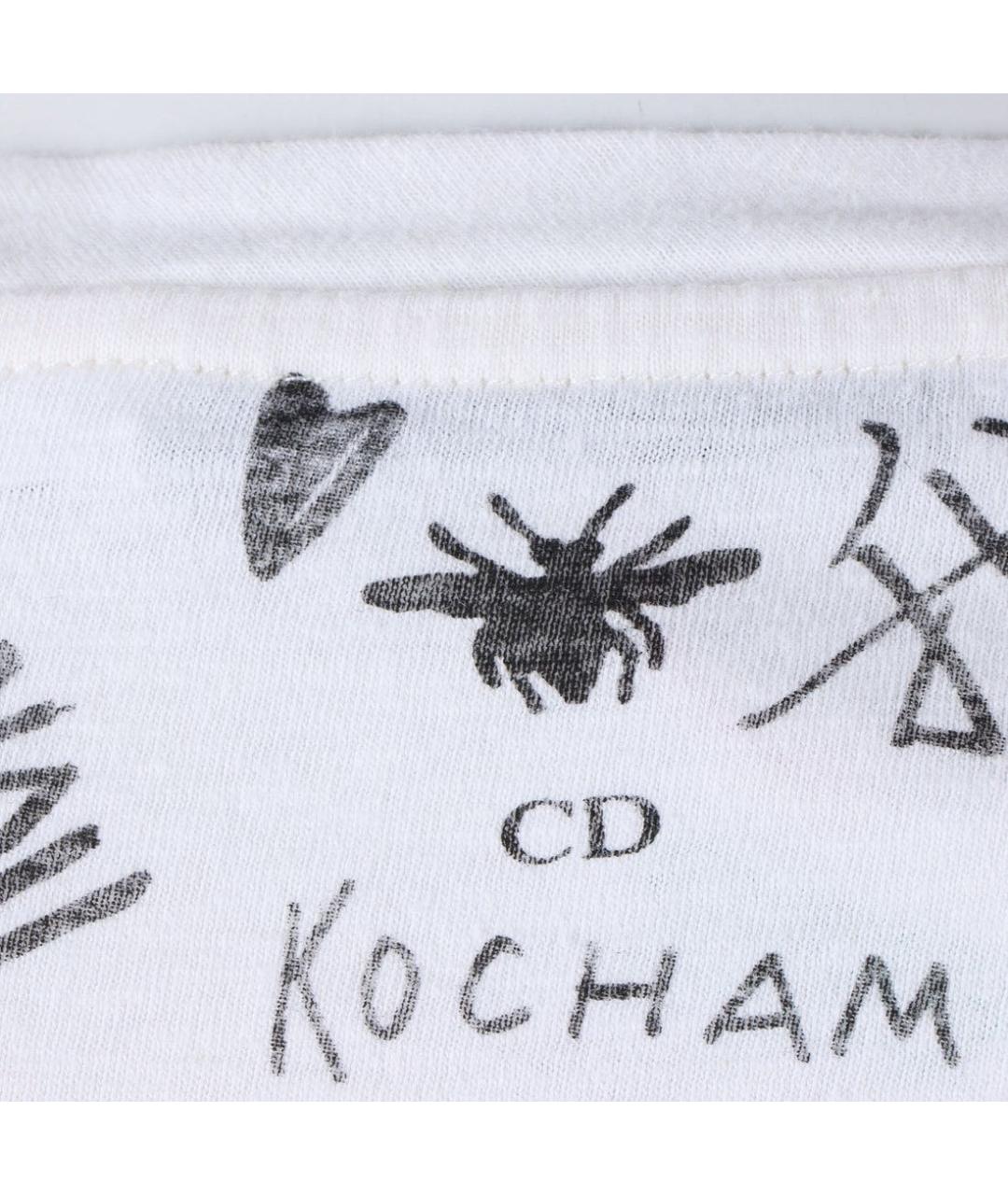 CHRISTIAN DIOR Белая хлопковая футболка, фото 6