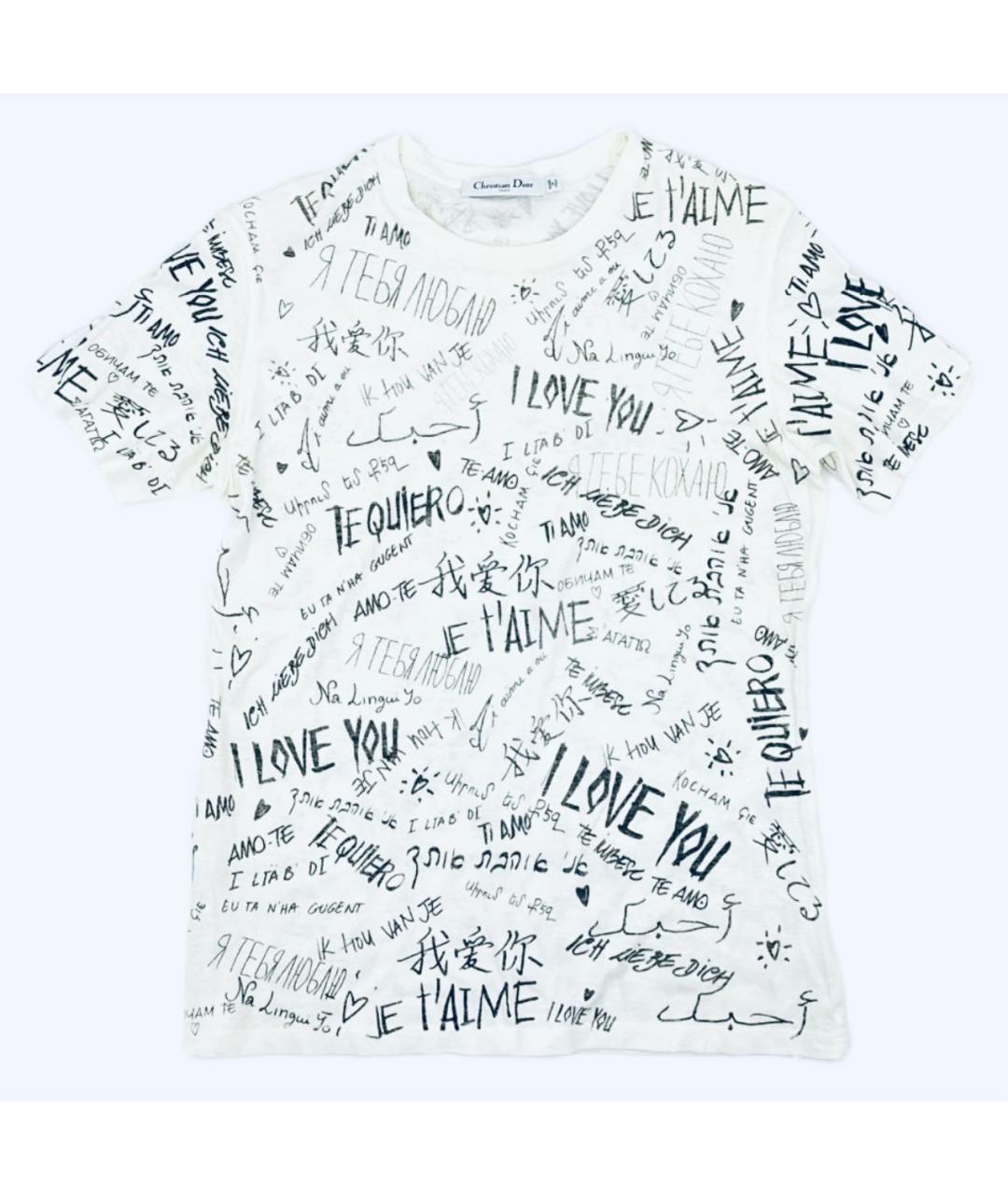 CHRISTIAN DIOR Белая хлопковая футболка, фото 9