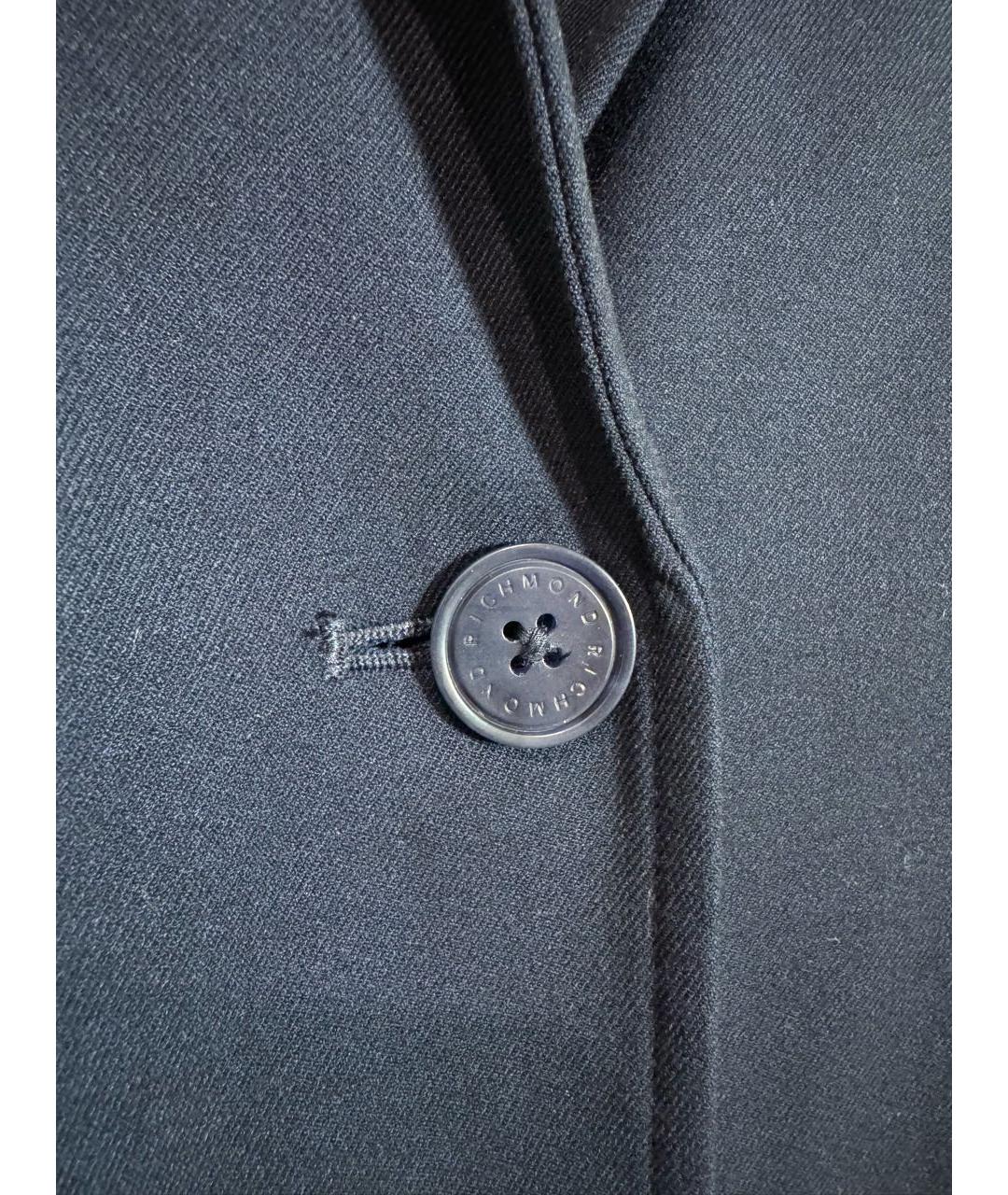 JOHN RICHMOND Темно-синий вискозный жакет/пиджак, фото 4