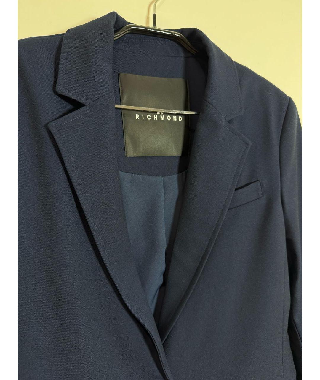 JOHN RICHMOND Темно-синий вискозный жакет/пиджак, фото 3