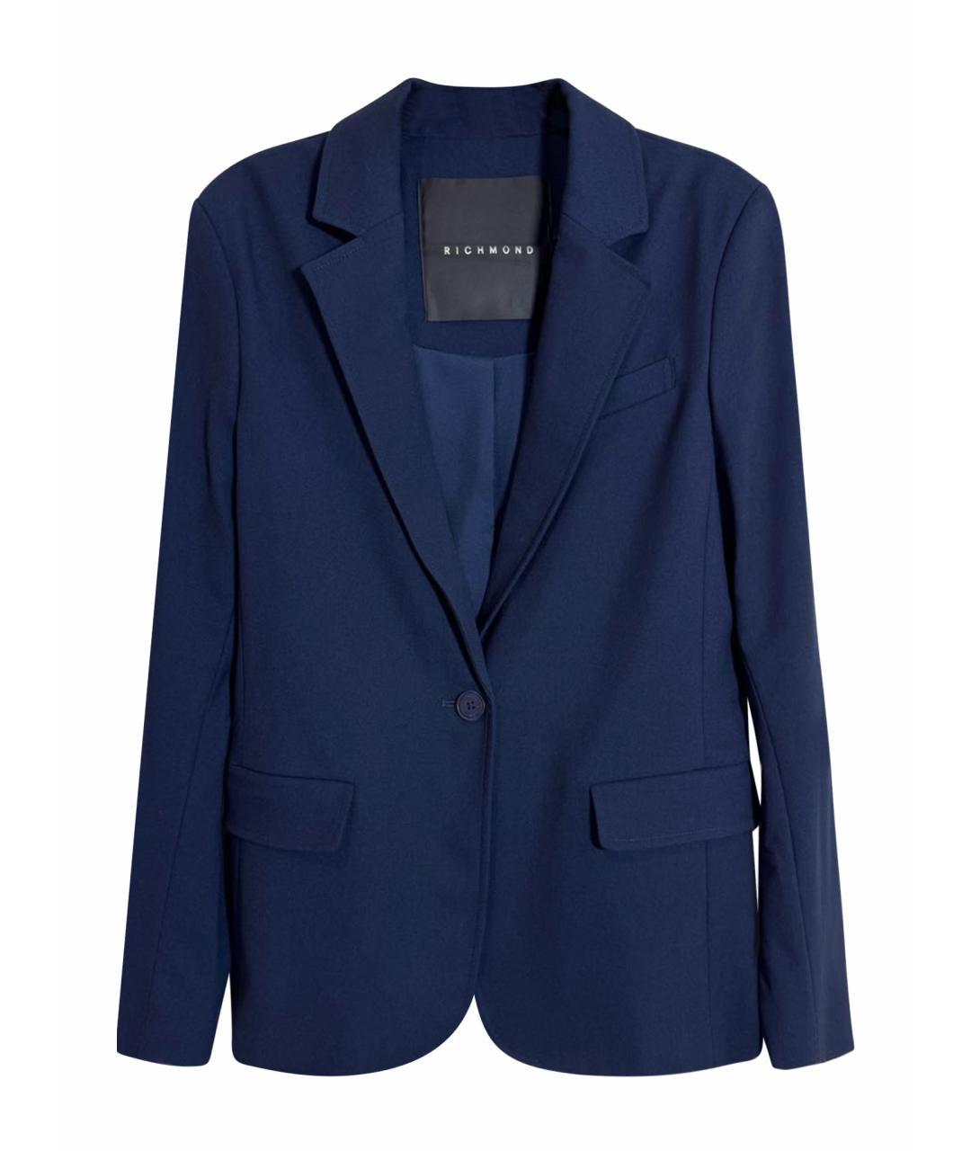 JOHN RICHMOND Темно-синий вискозный жакет/пиджак, фото 9