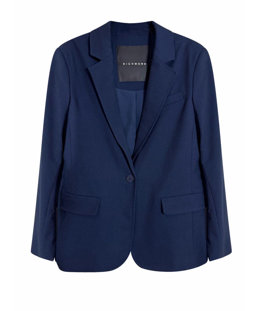 JOHN RICHMOND Темно-синий вискозный жакет/пиджак, фото 1