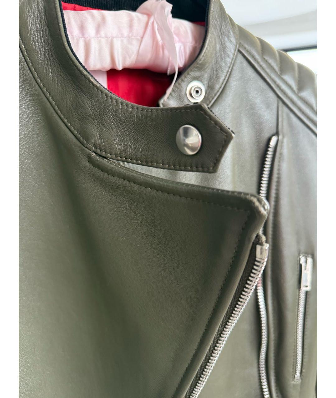 CELINE Зеленая кожаная куртка, фото 3