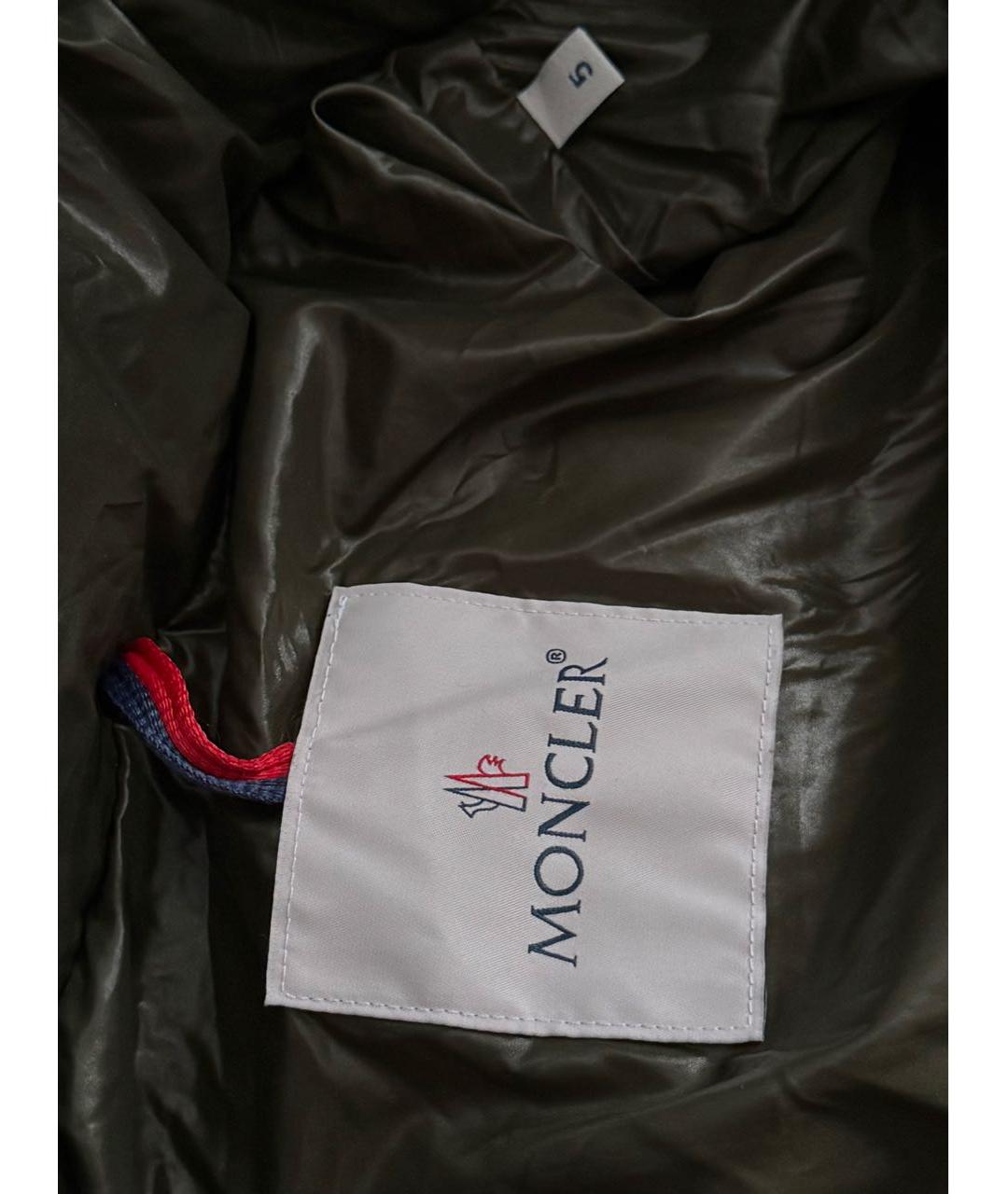 MONCLER Хаки полиэстеровая куртка, фото 3