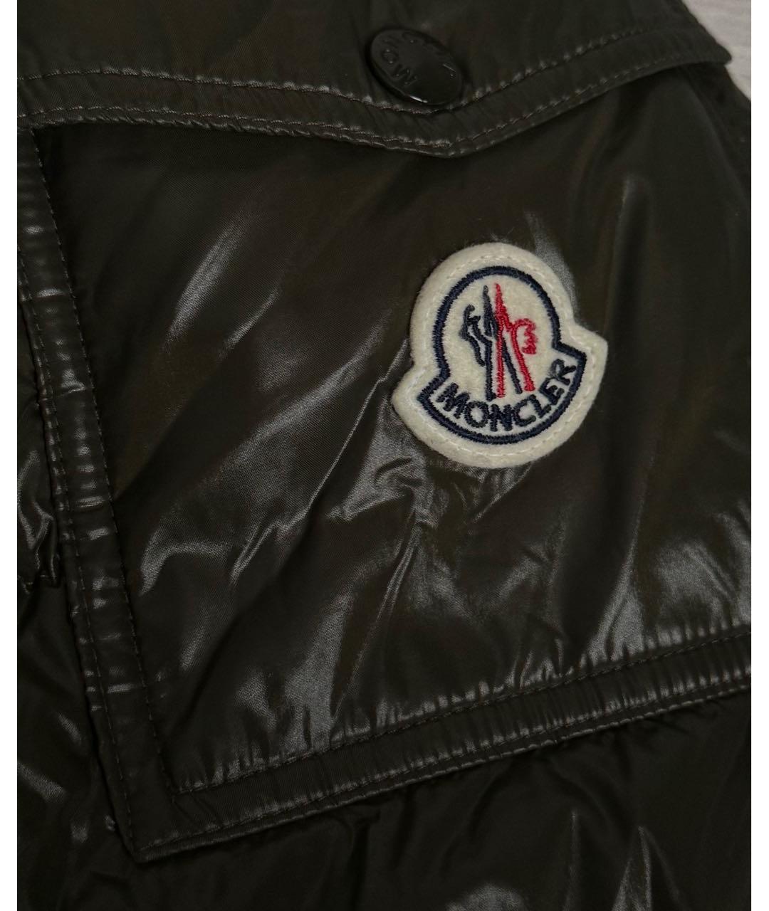 MONCLER Хаки полиэстеровая куртка, фото 4