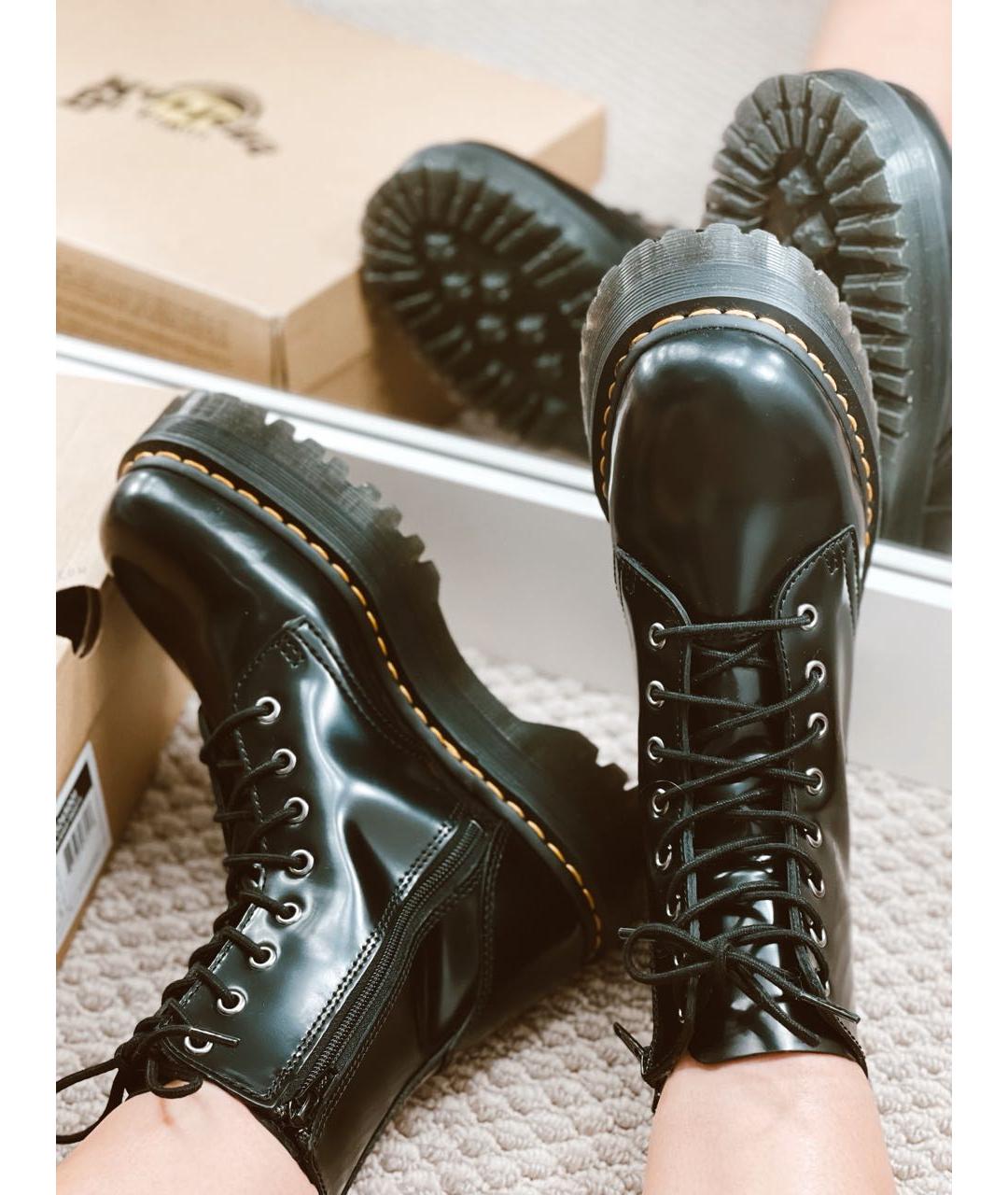 DR. MARTENS Черные кожаные ботинки, фото 3
