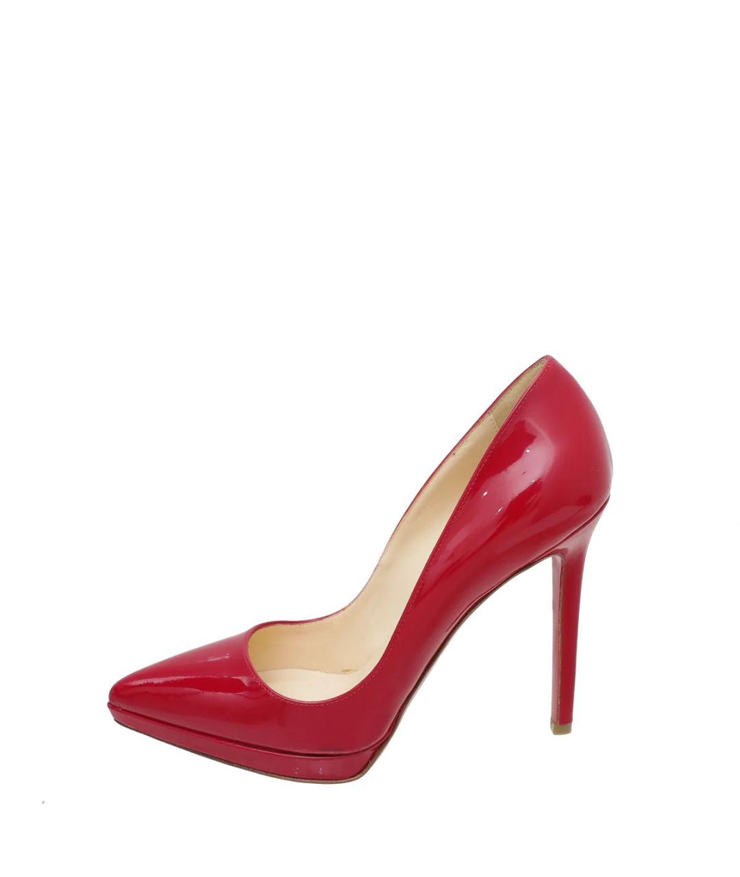 CHRISTIAN LOUBOUTIN Красные туфли из лакированной кожи, фото 7