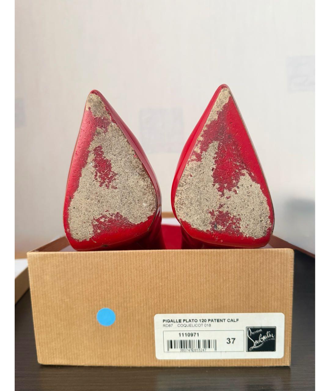CHRISTIAN LOUBOUTIN Красные туфли из лакированной кожи, фото 6