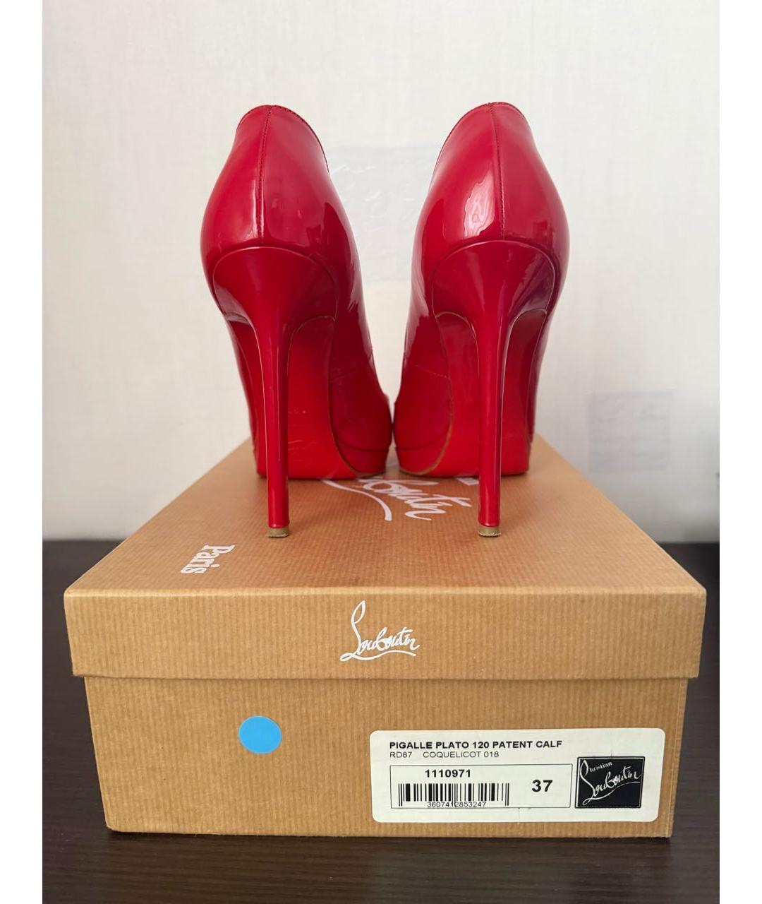 CHRISTIAN LOUBOUTIN Красные туфли из лакированной кожи, фото 4