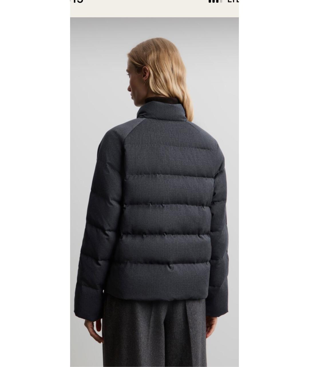 12 STOREEZ Антрацитовый шерстяной пуховик, фото 4