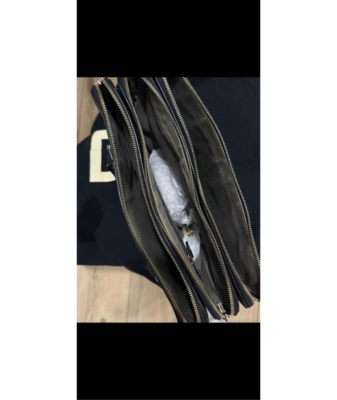 DOLCE&GABBANA Черная кожаная сумка с короткими ручками, фото 4