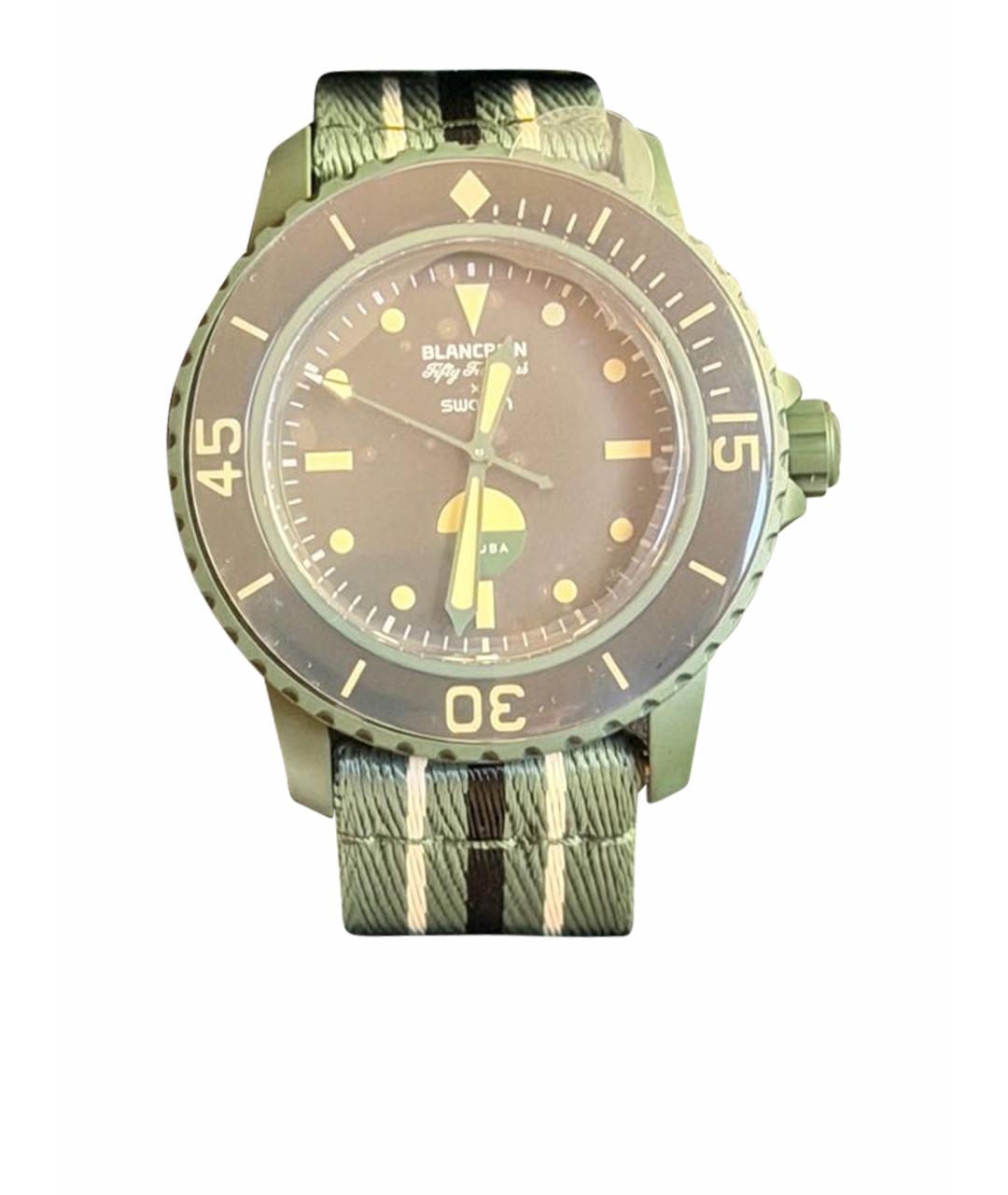 Swatch Зеленые керамические часы, фото 1