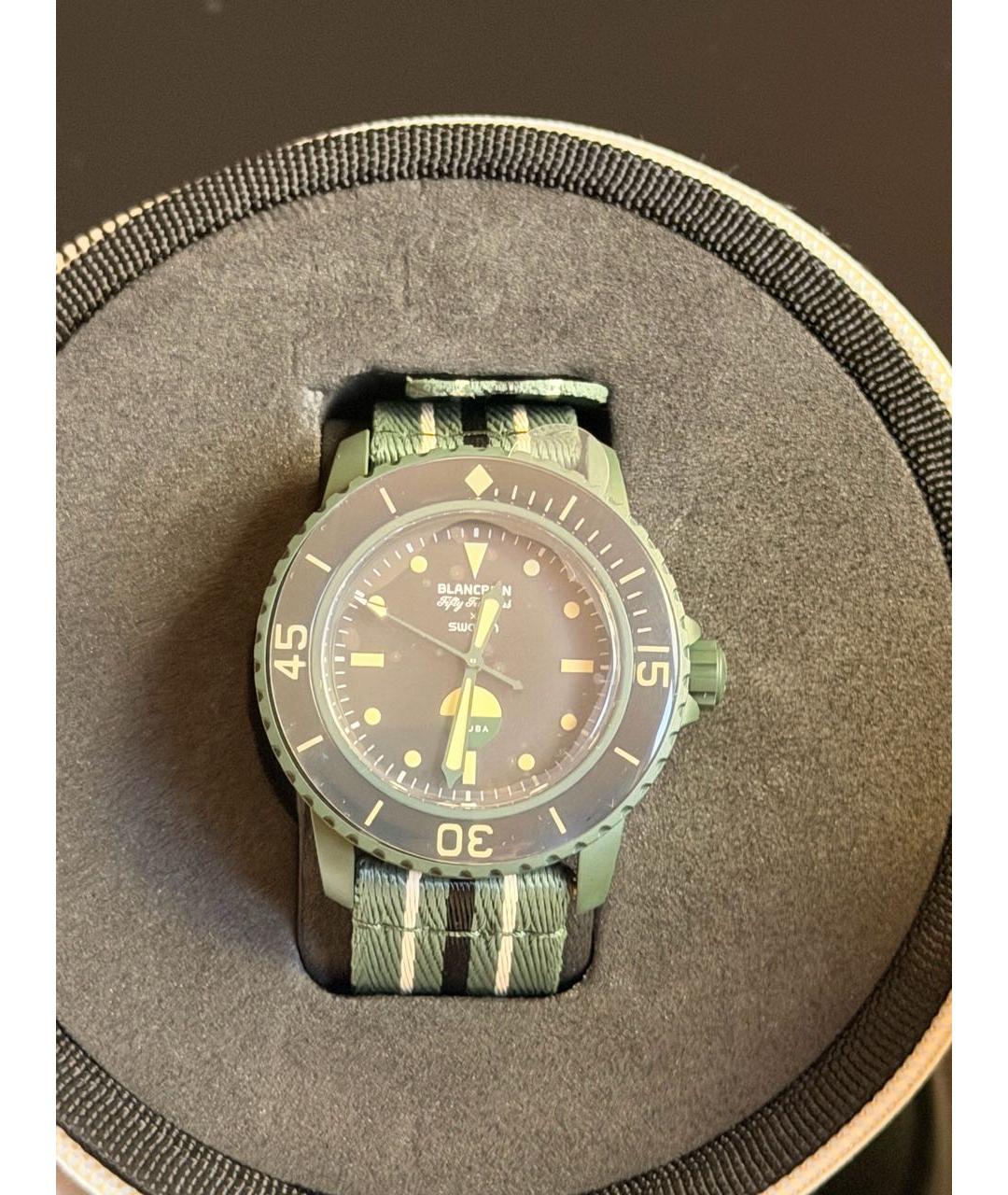 Swatch Зеленые керамические часы, фото 5