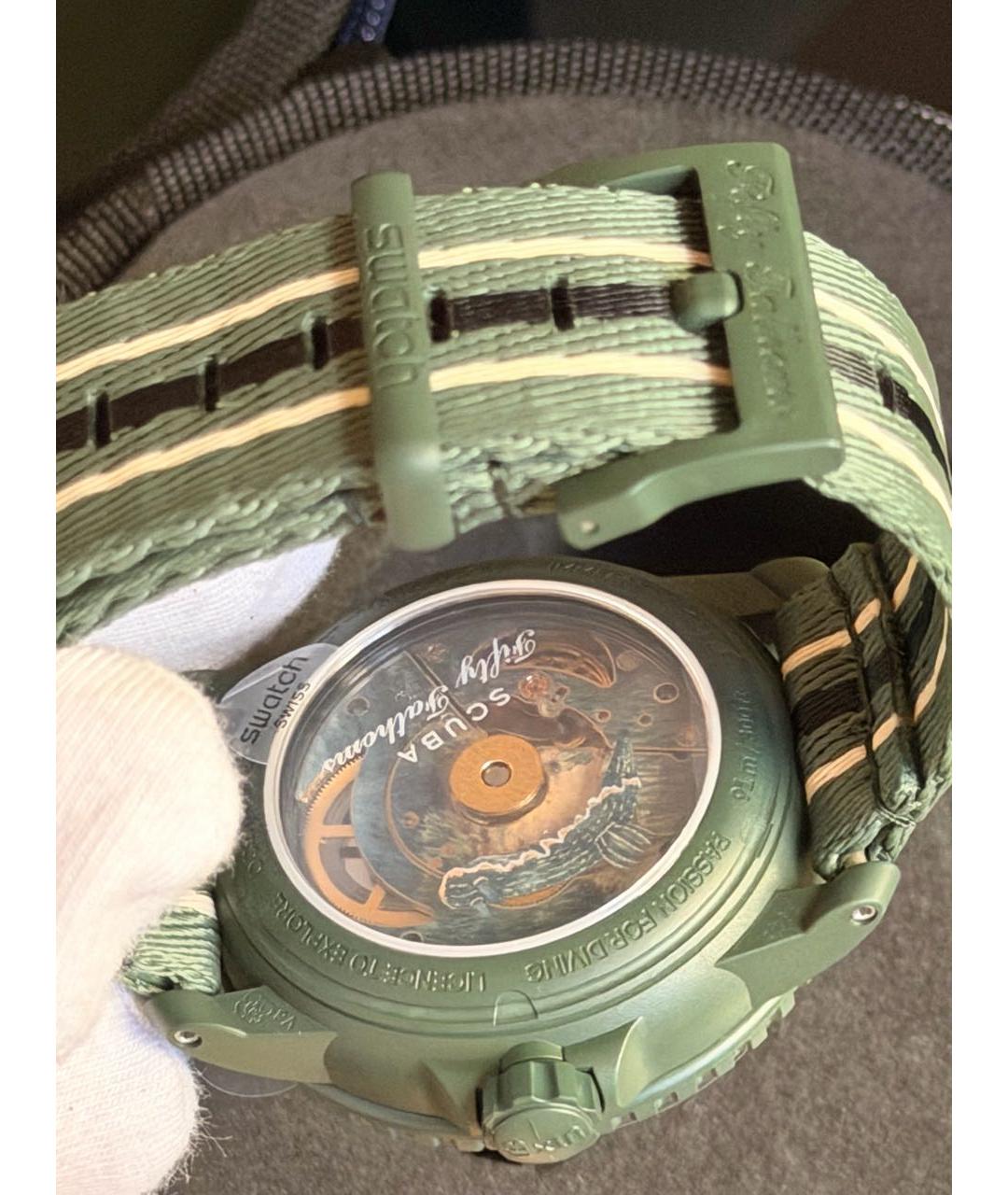 Swatch Зеленые керамические часы, фото 2