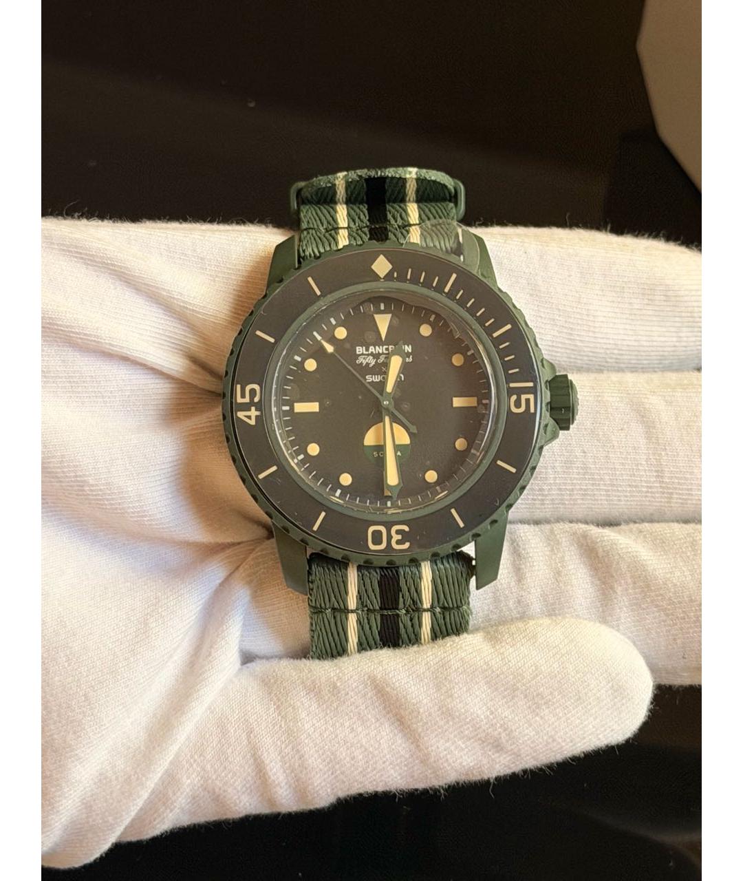 Swatch Зеленые керамические часы, фото 3