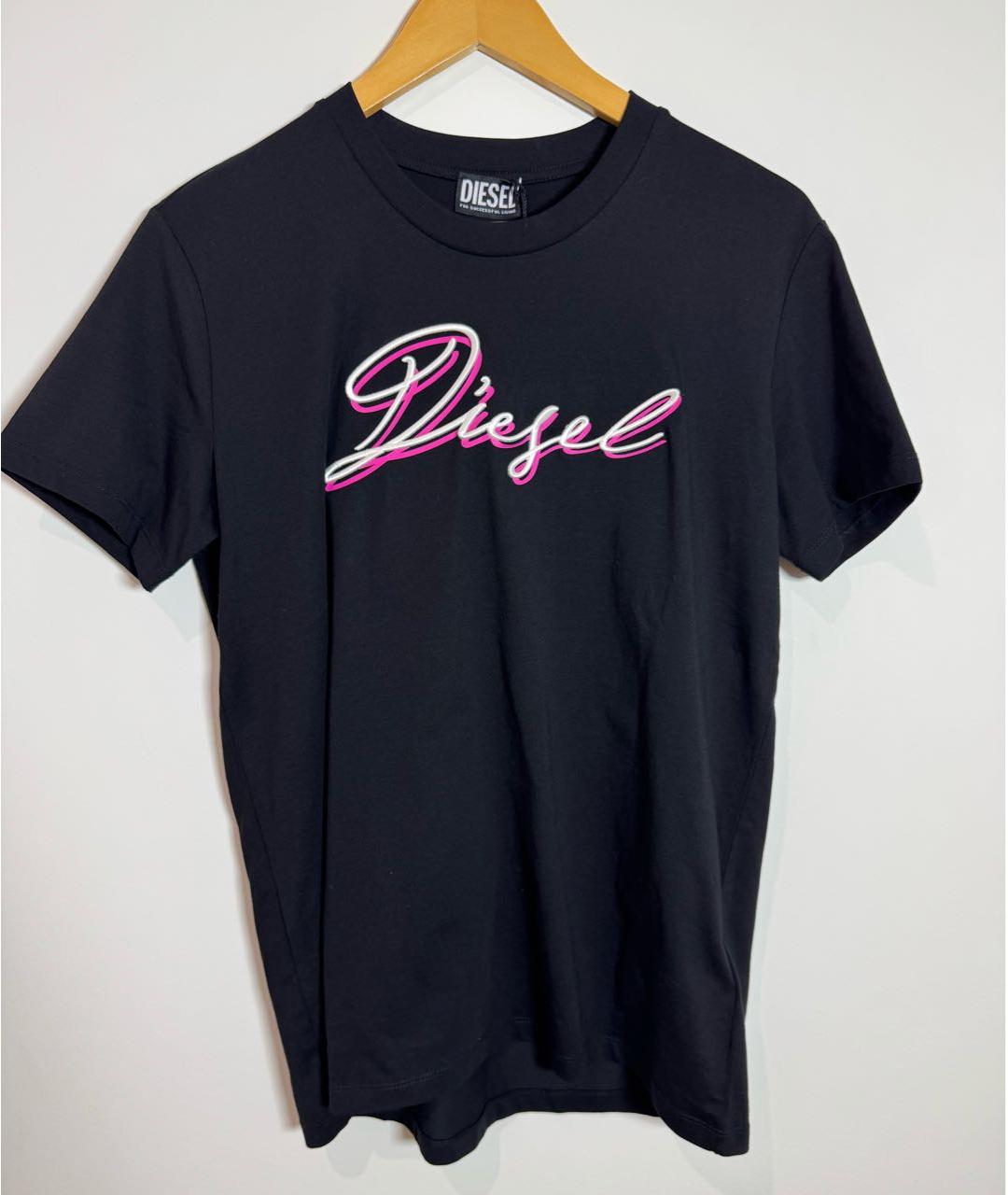 DIESEL Черная хлопковая футболка, фото 5