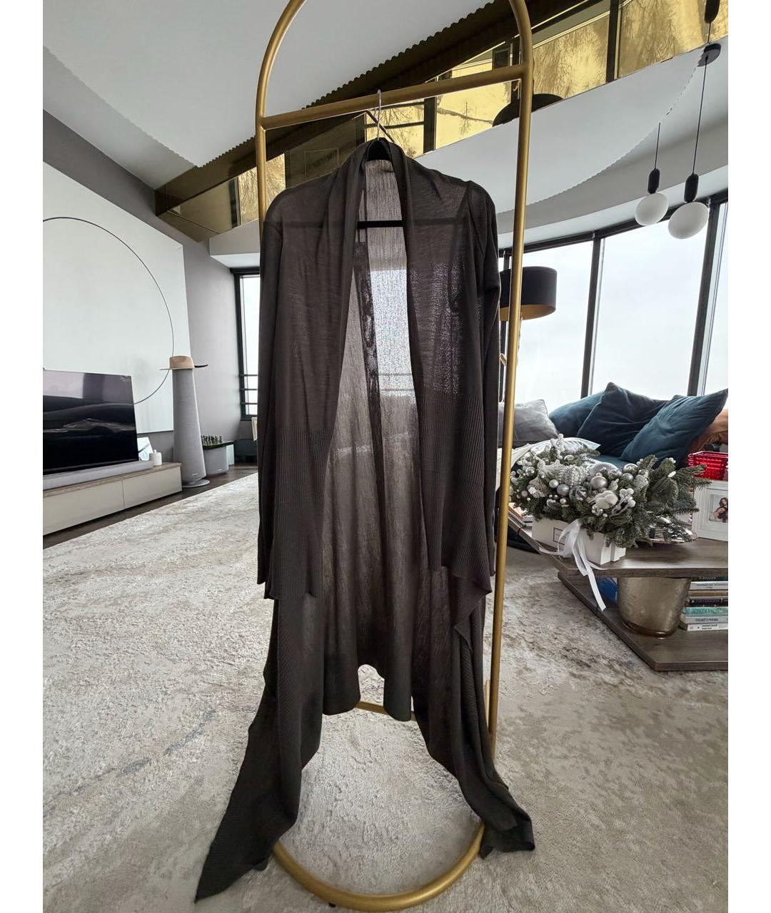 RICK OWENS Зеленый хлопковый кардиган, фото 5