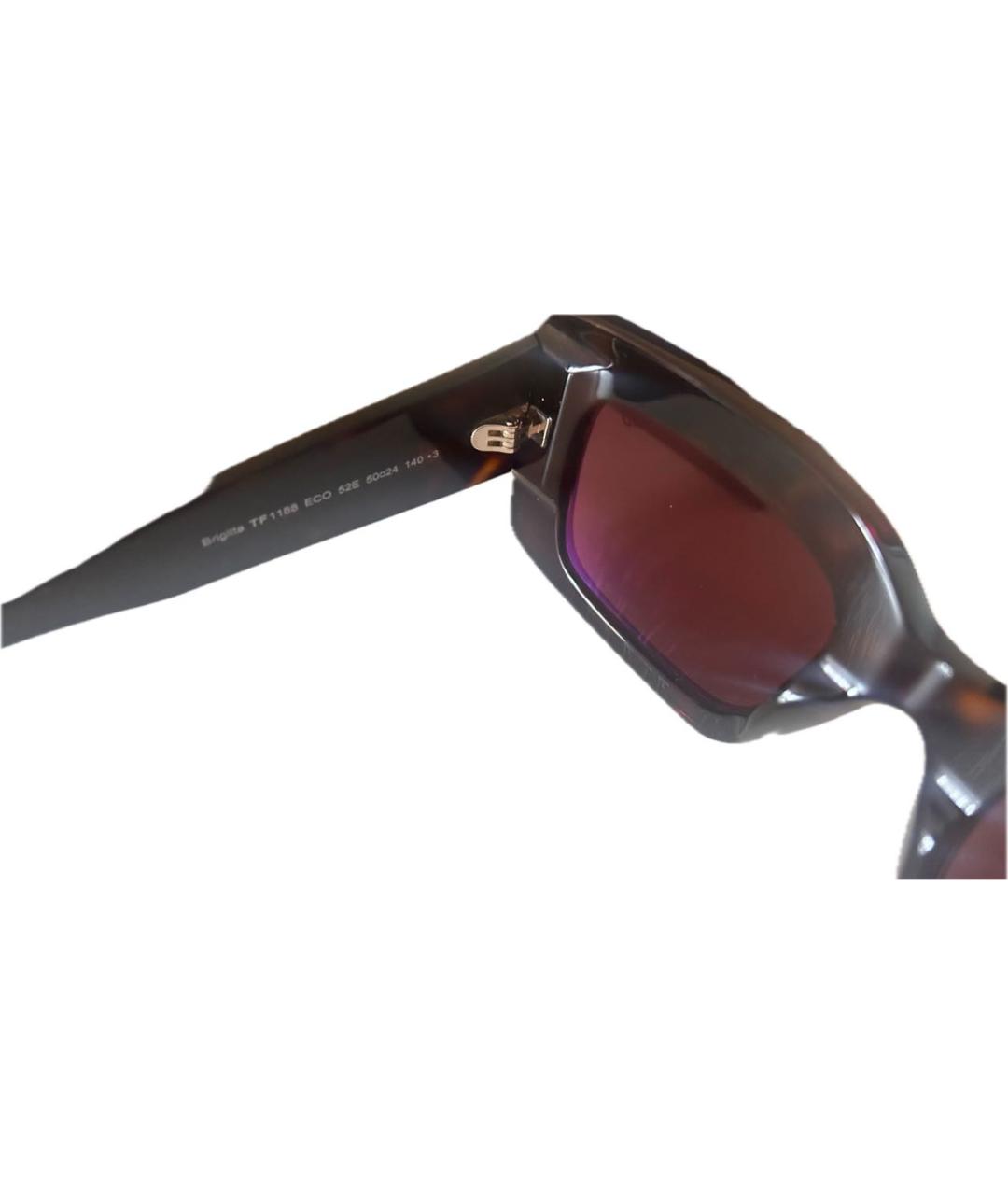 TOM FORD Коричневые пластиковые солнцезащитные очки, фото 6