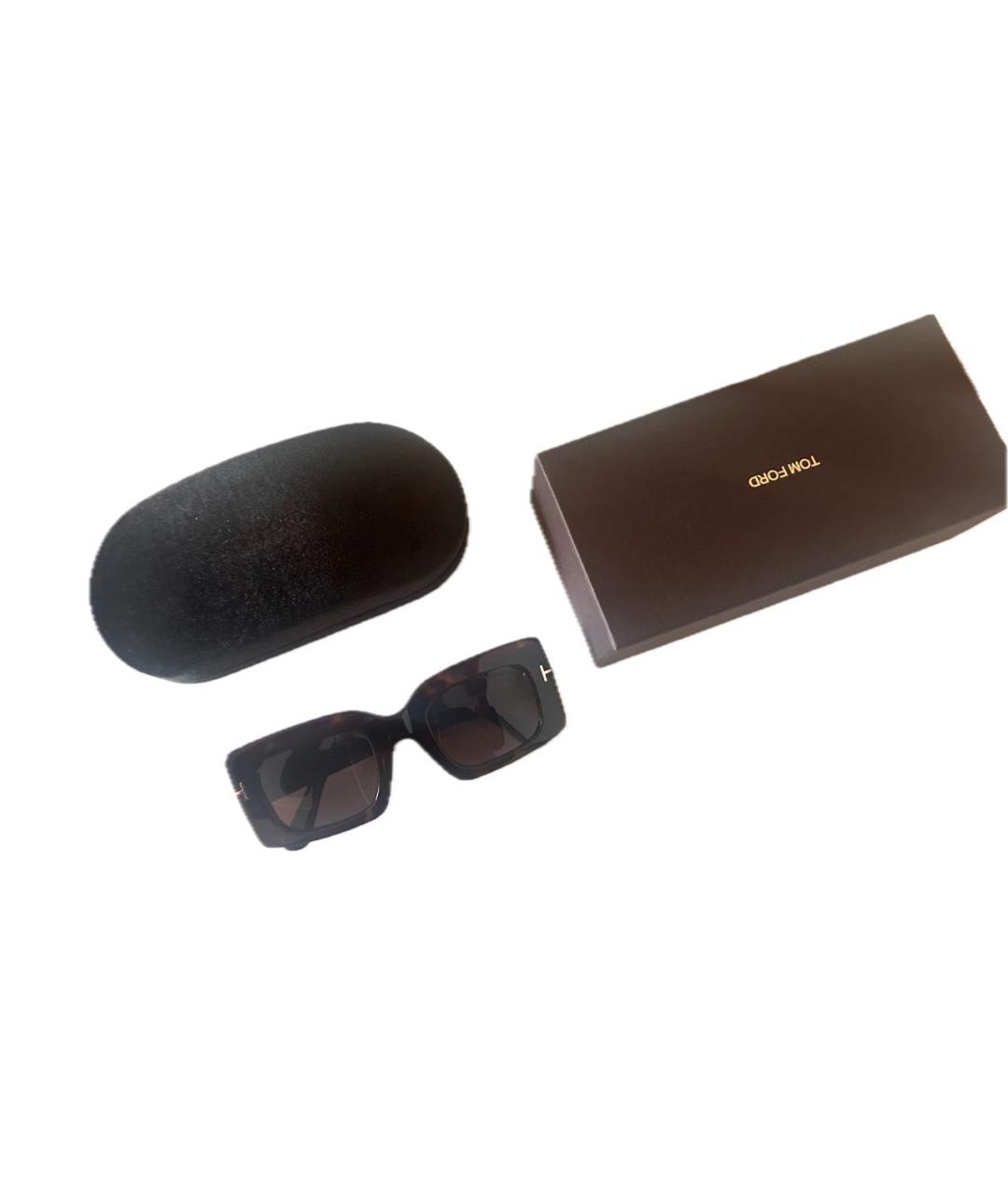 TOM FORD Коричневые пластиковые солнцезащитные очки, фото 5