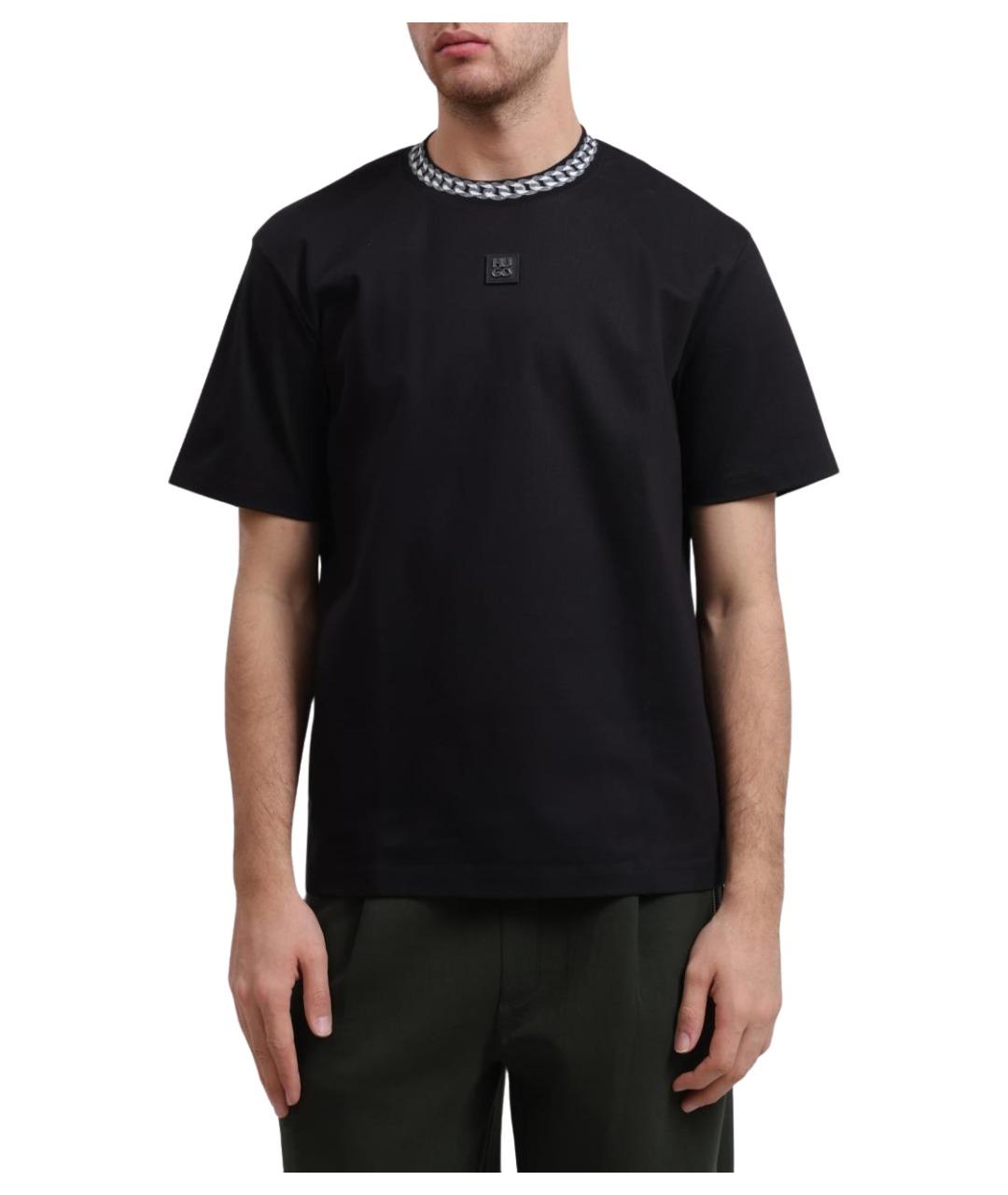 HUGO Черная хлопковая футболка, фото 1