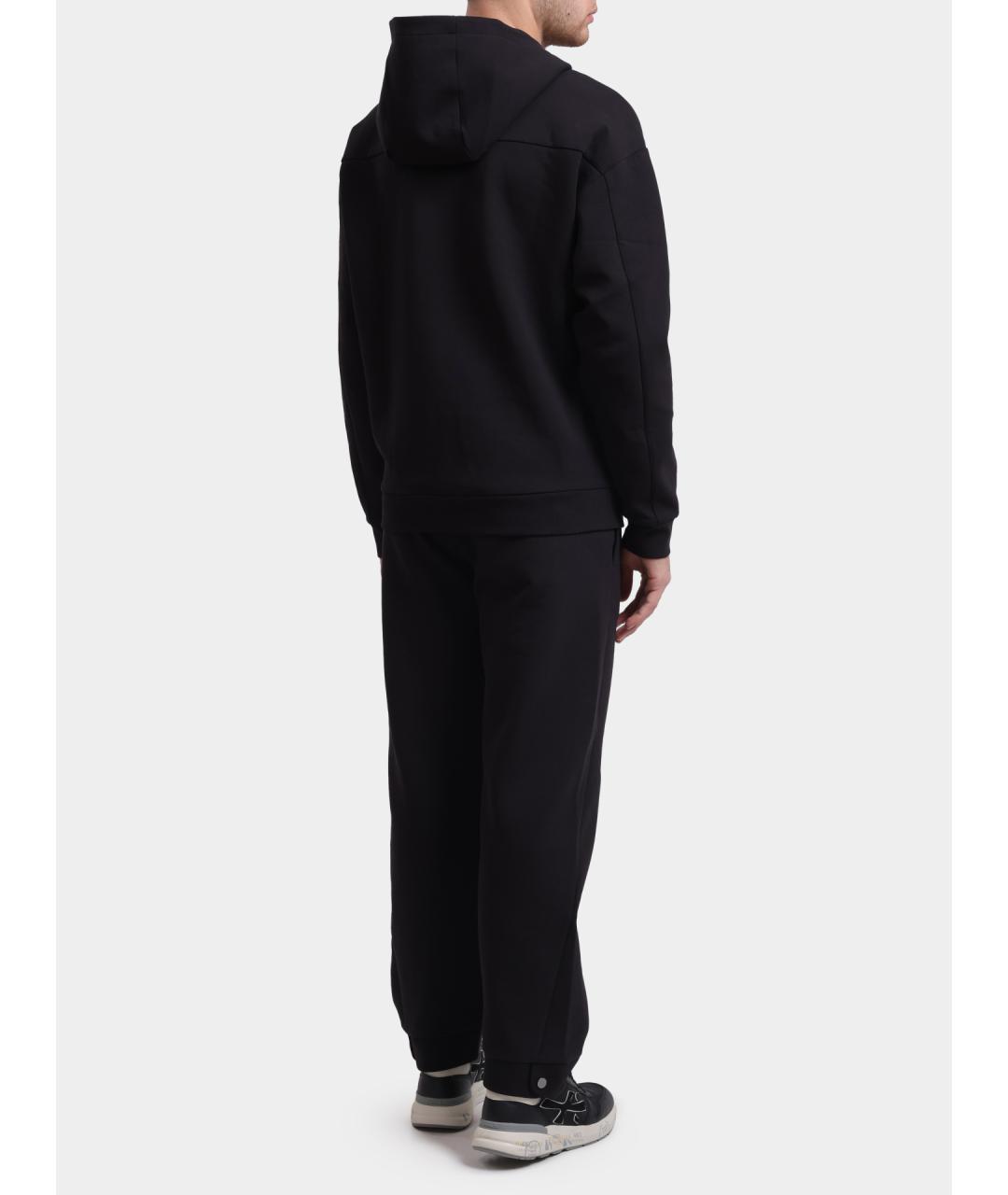 HUGO Черные хлопковые повседневные брюки, фото 4