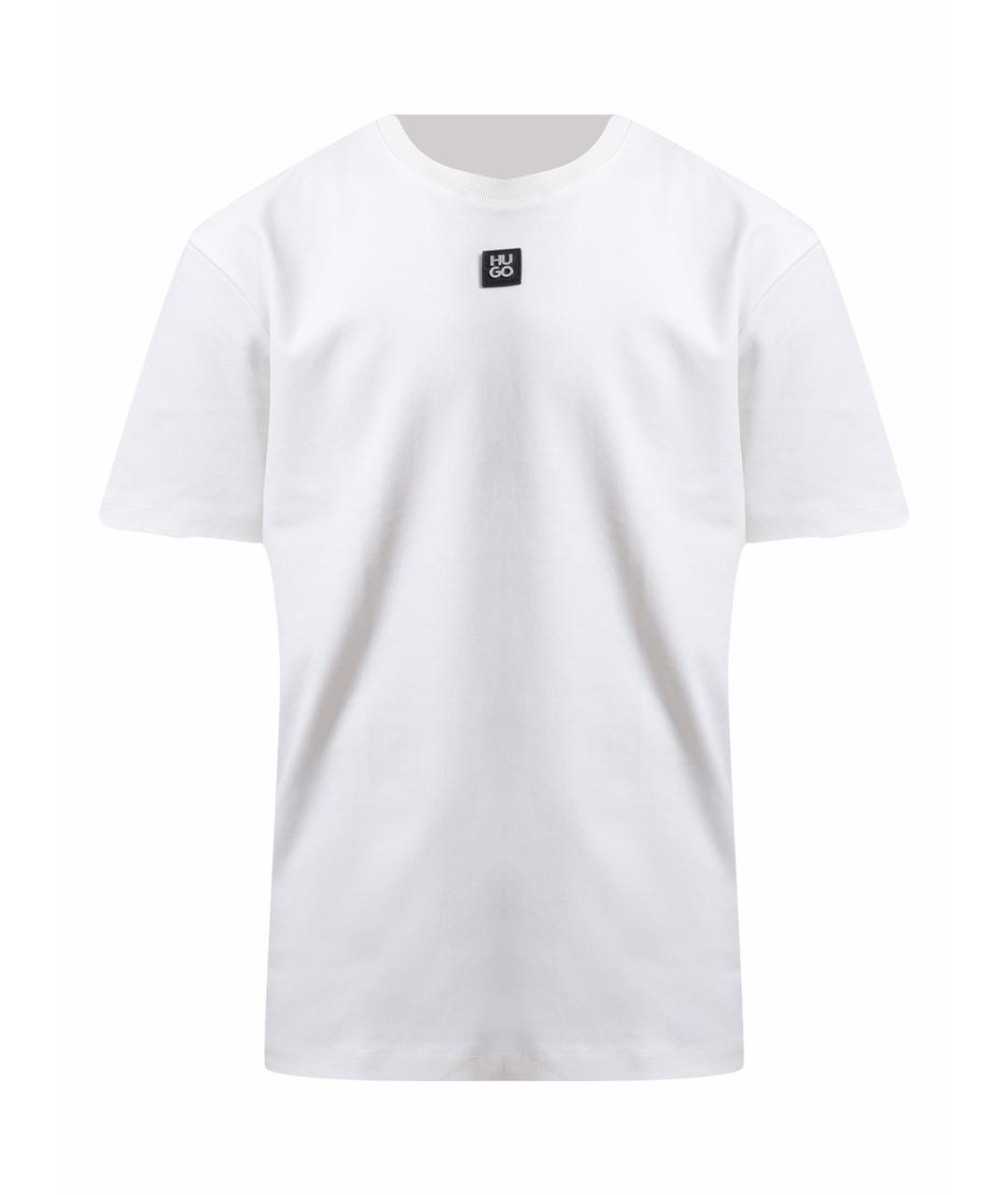 HUGO Белая хлопковая футболка, фото 1
