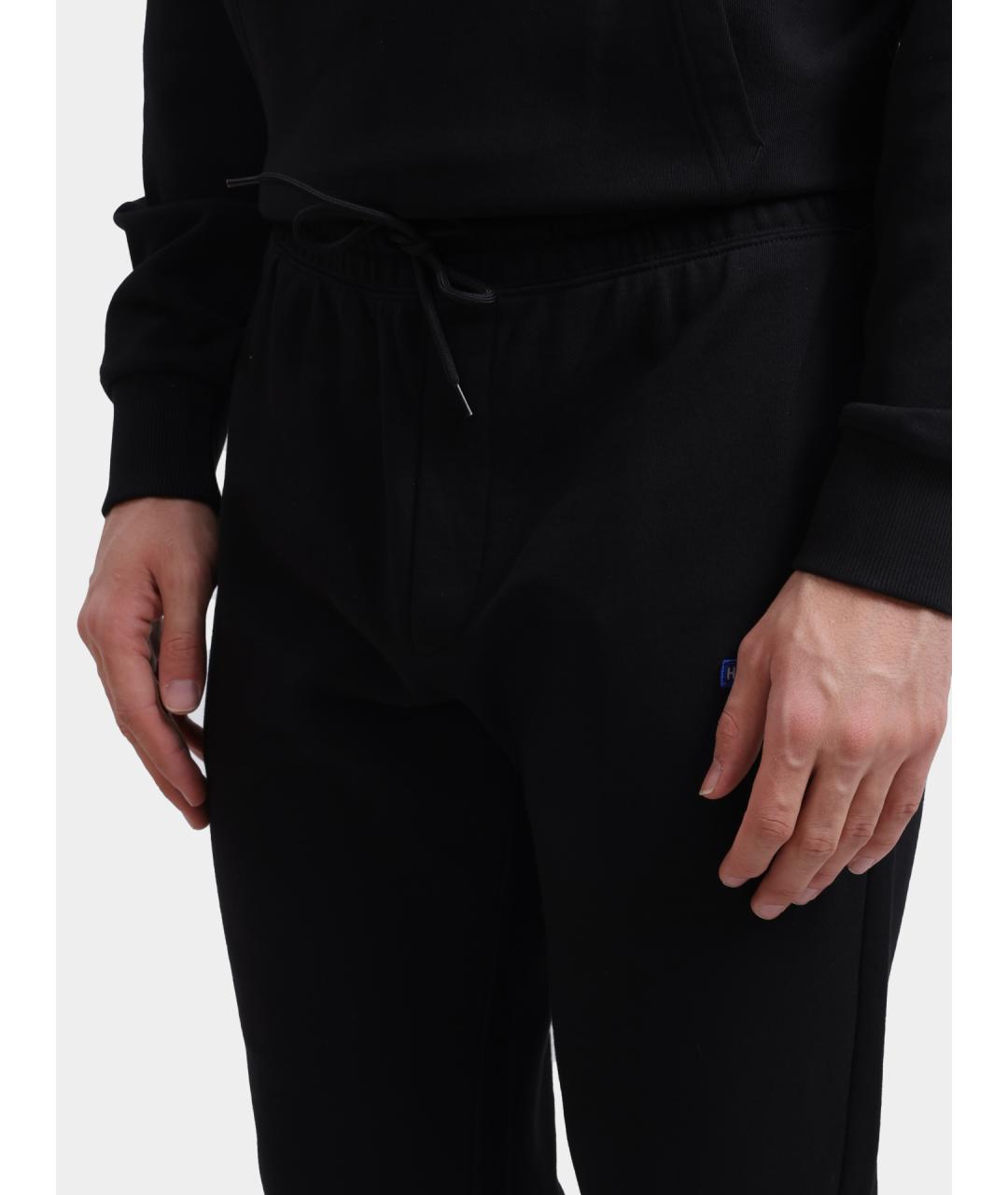 HUGO Черные хлопковые повседневные брюки, фото 4