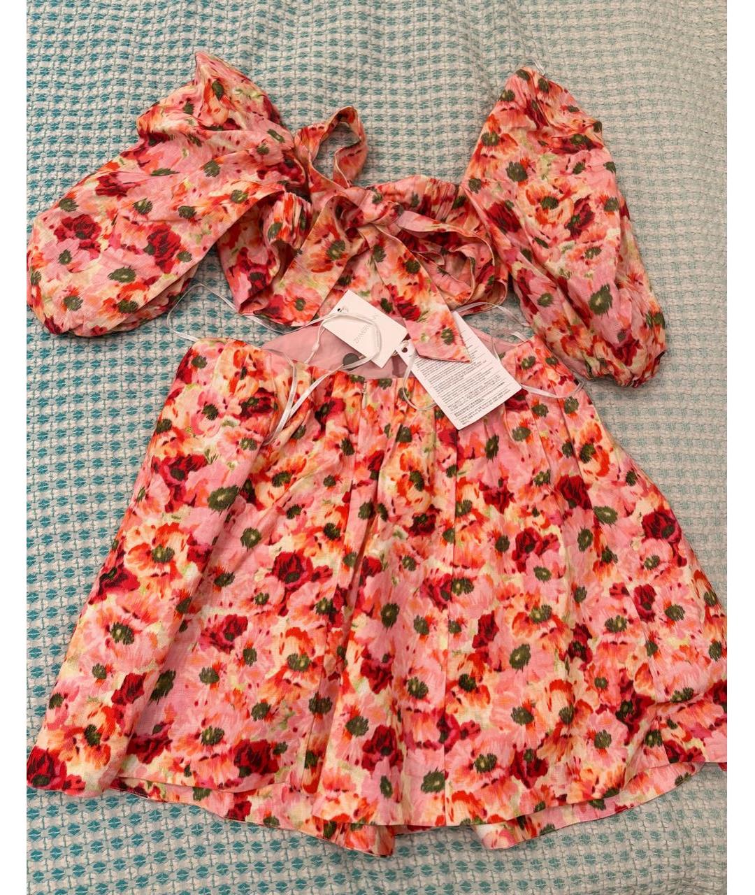 ZIMMERMANN Мульти льняное повседневное платье, фото 6