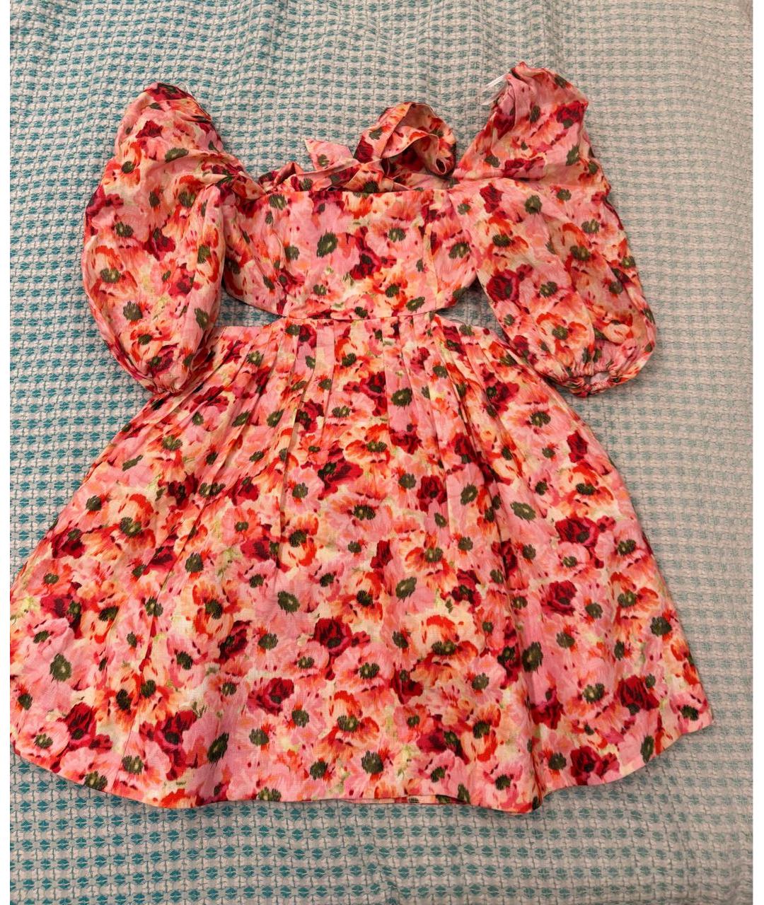 ZIMMERMANN Мульти льняное повседневное платье, фото 2