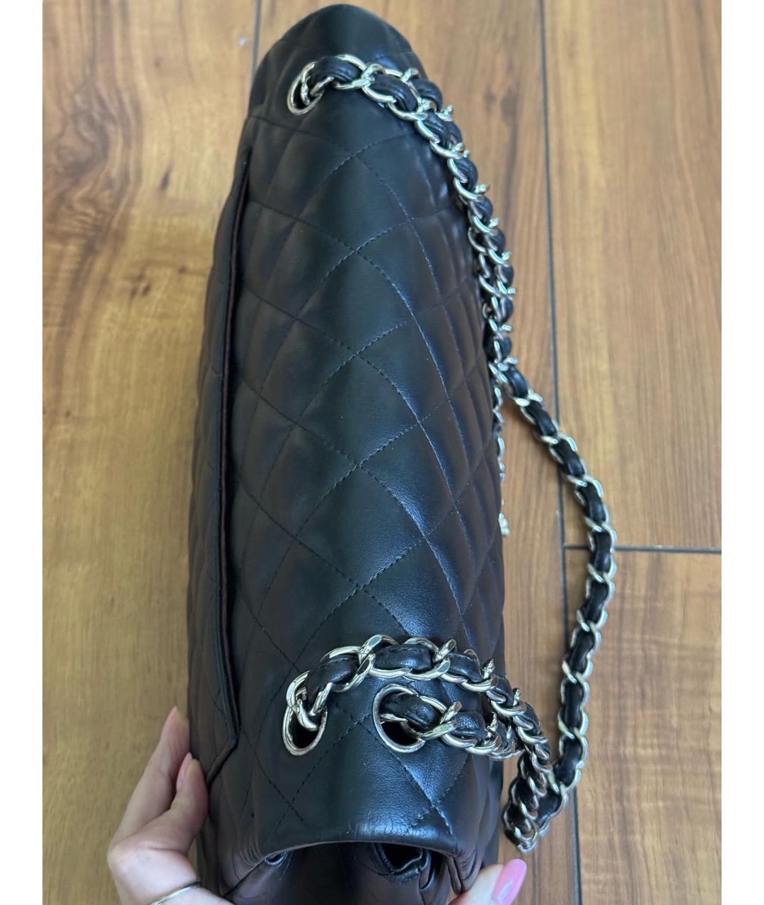 CHANEL Черная кожаная сумка через плечо, фото 6