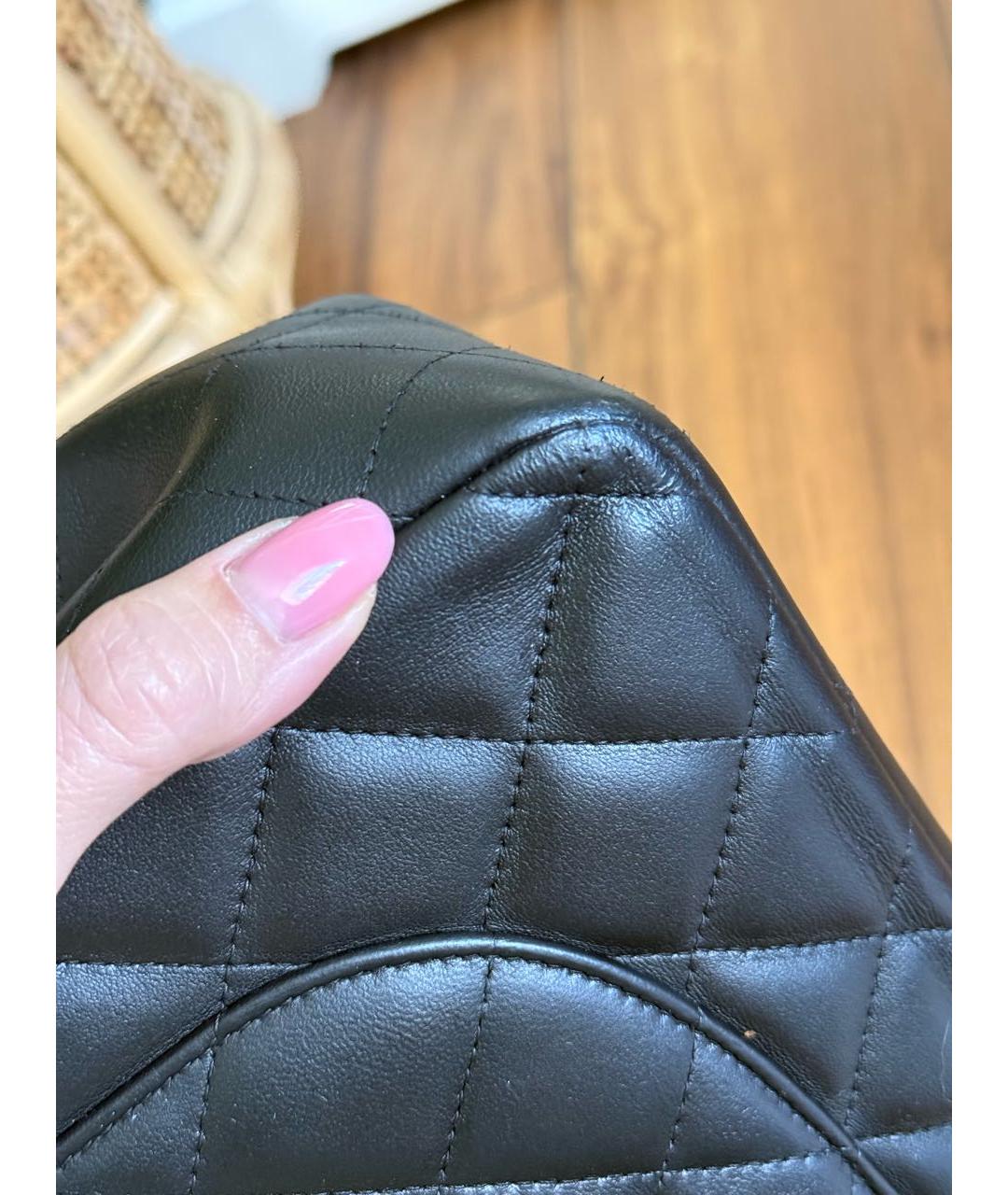 CHANEL Черная кожаная сумка через плечо, фото 4