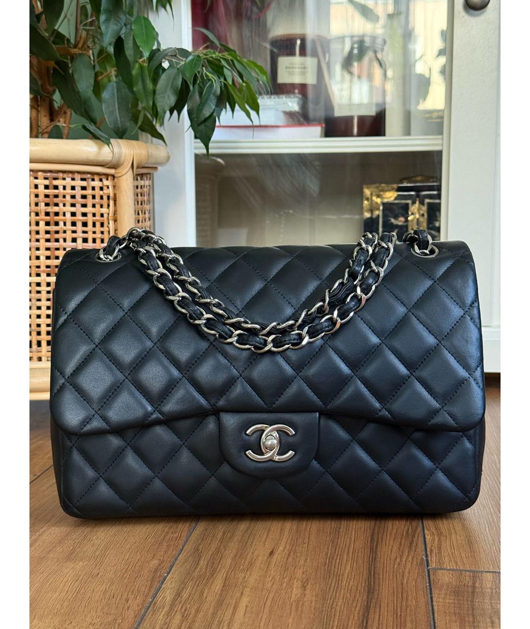CHANEL Черная кожаная сумка через плечо, фото 9