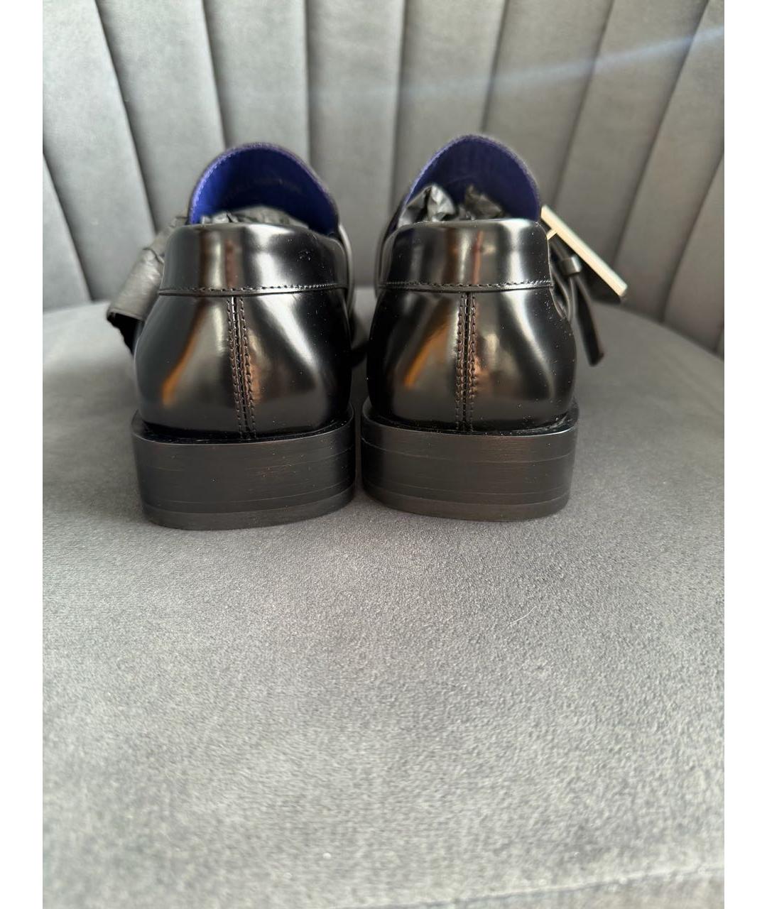 BURBERRY Черные кожаные лоферы, фото 4