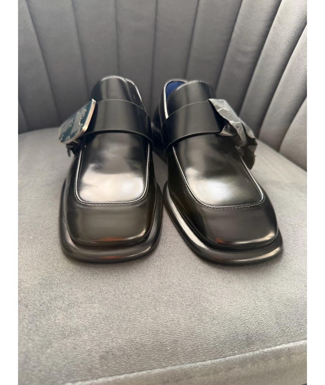 BURBERRY Черные кожаные лоферы, фото 2