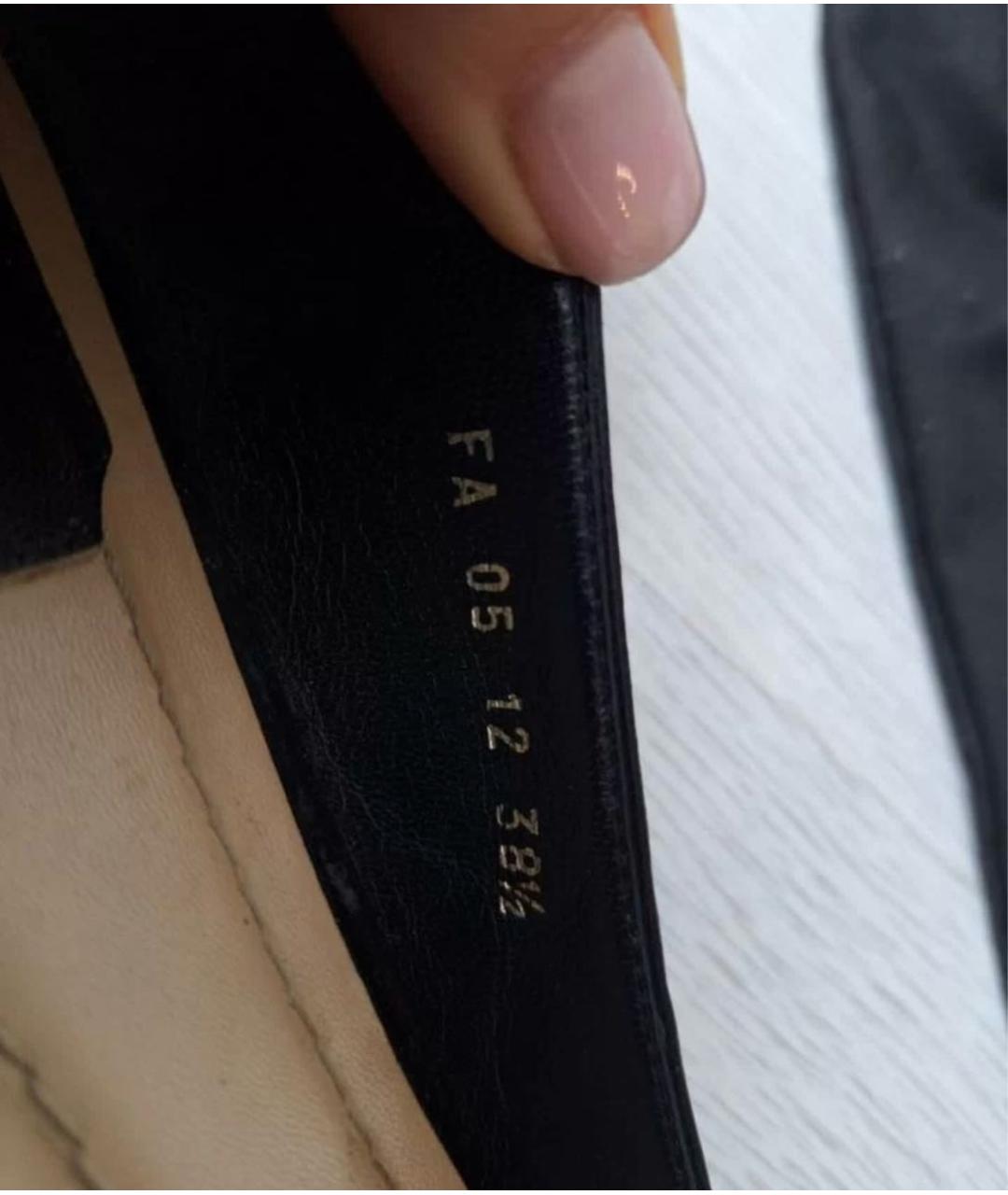 CHRISTIAN DIOR Черные кожаные балетки, фото 5