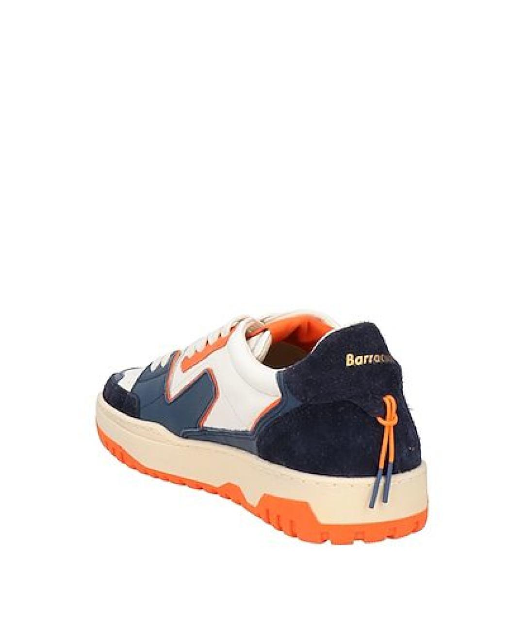 BARRACUDA Белые кожаные низкие кроссовки / кеды, фото 4