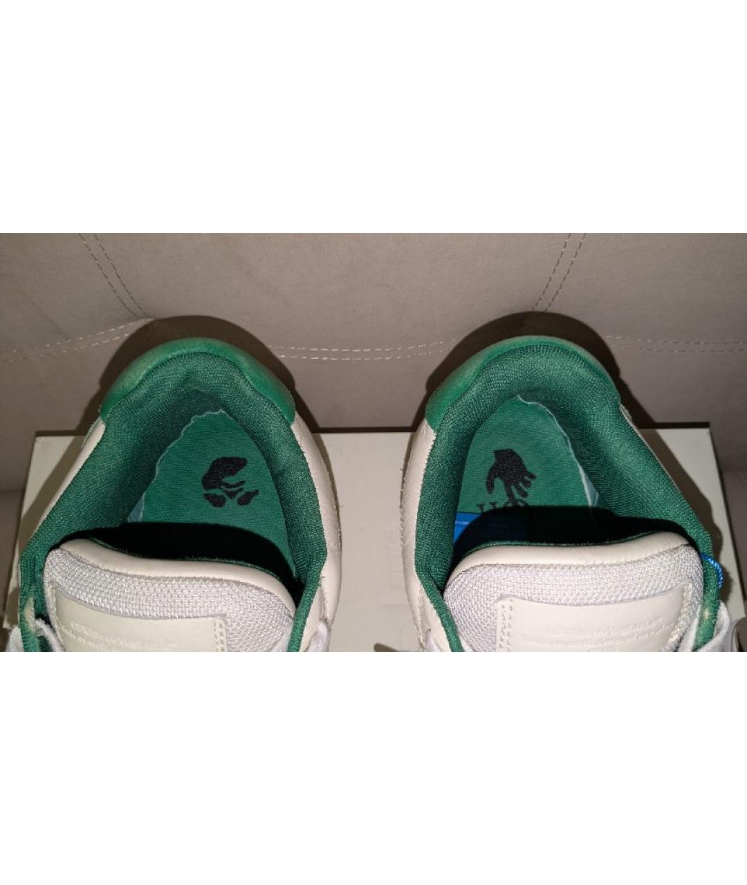 OFF-WHITE Белые кожаные низкие кроссовки / кеды, фото 4