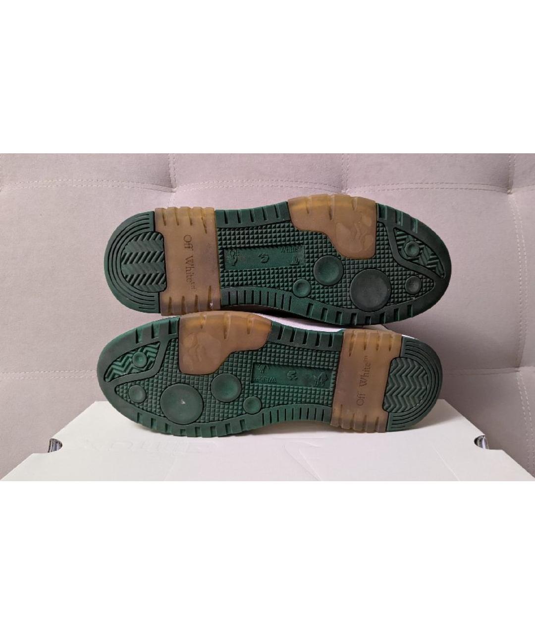 OFF-WHITE Белые кожаные низкие кроссовки / кеды, фото 7